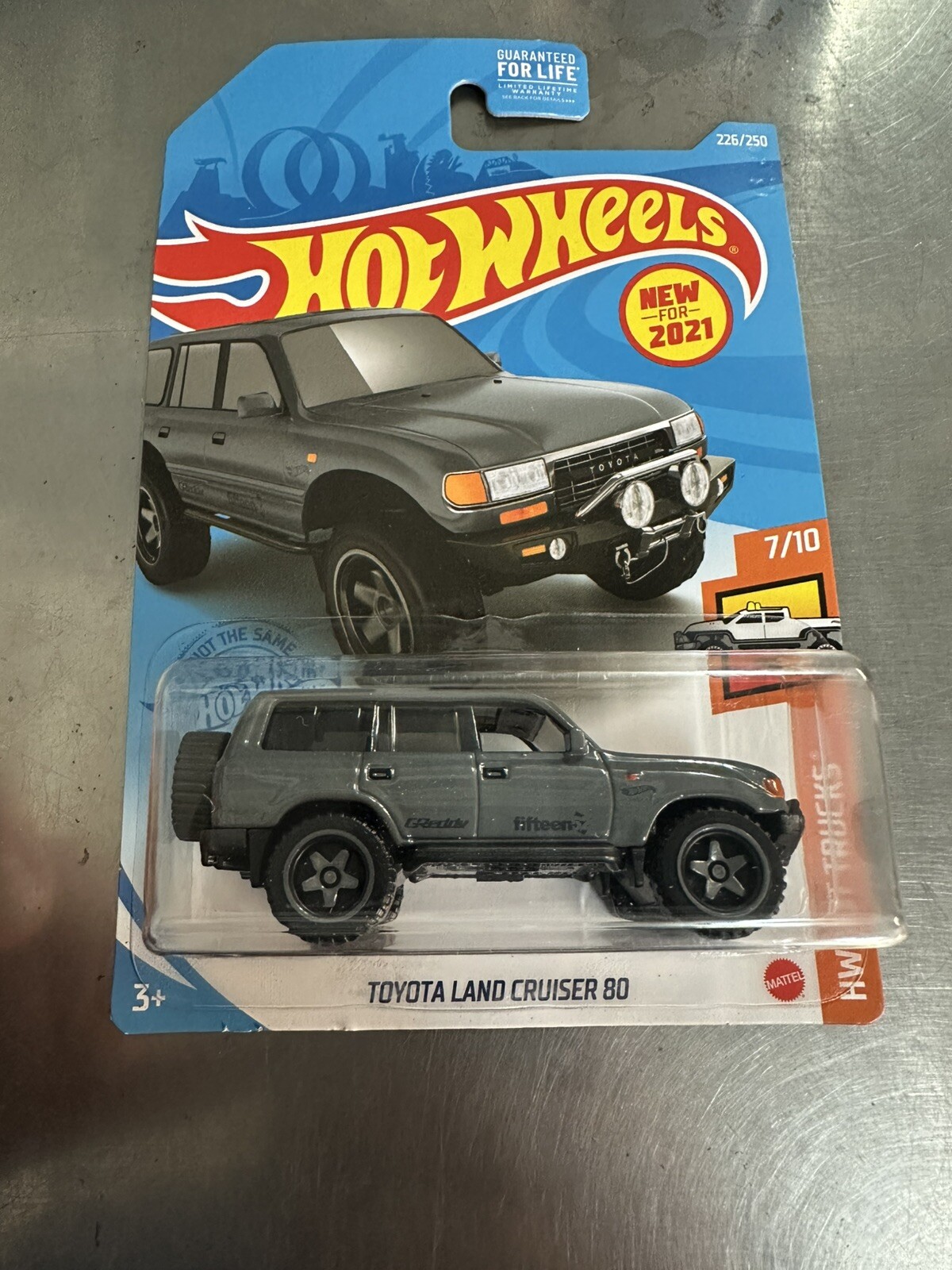 2021 Hot Wheels Gray Toyota Land Cruiser 80, 226/250 | HW Hot Trucks 7/10
