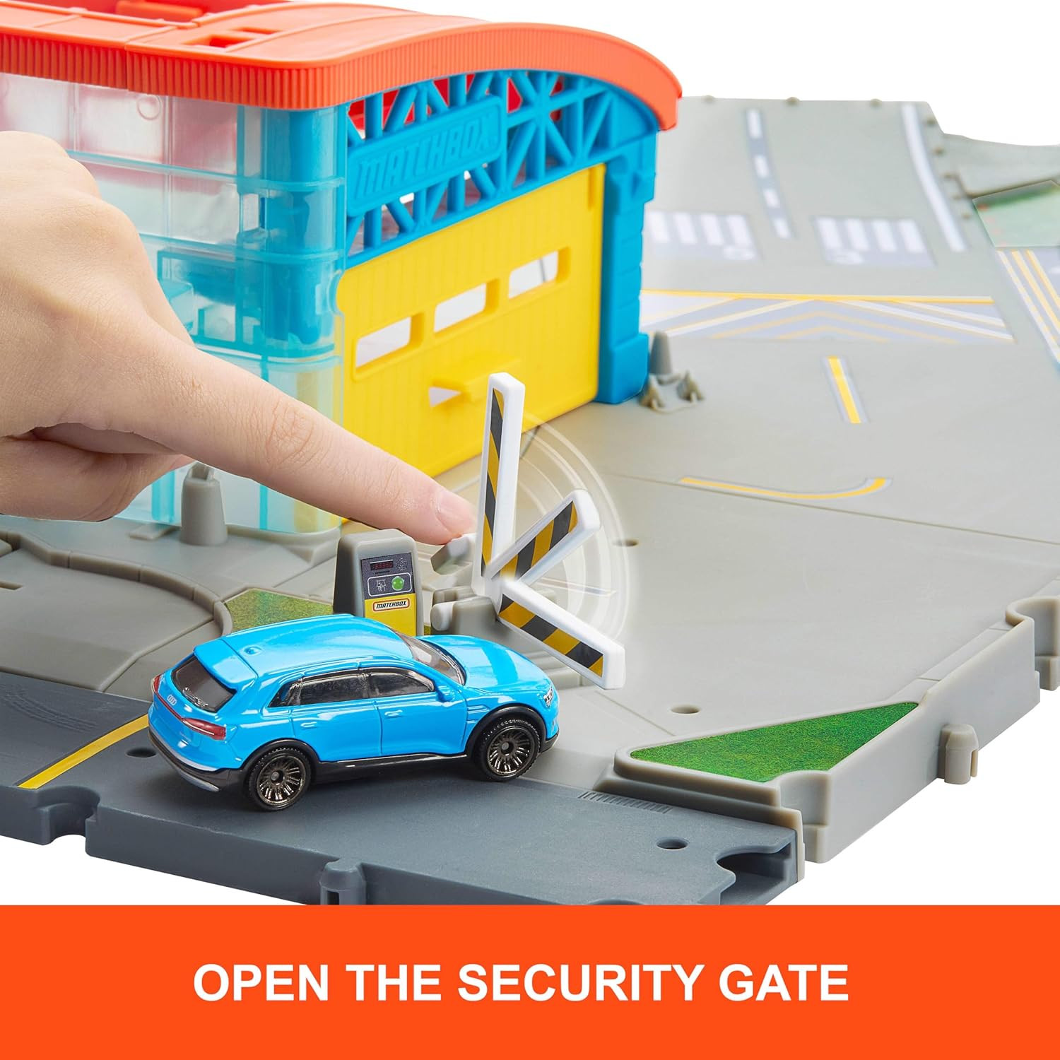 Matchbox Toy Car Playset, Takeoff Adventure Airport Set with Die-Cast Audi in 1: