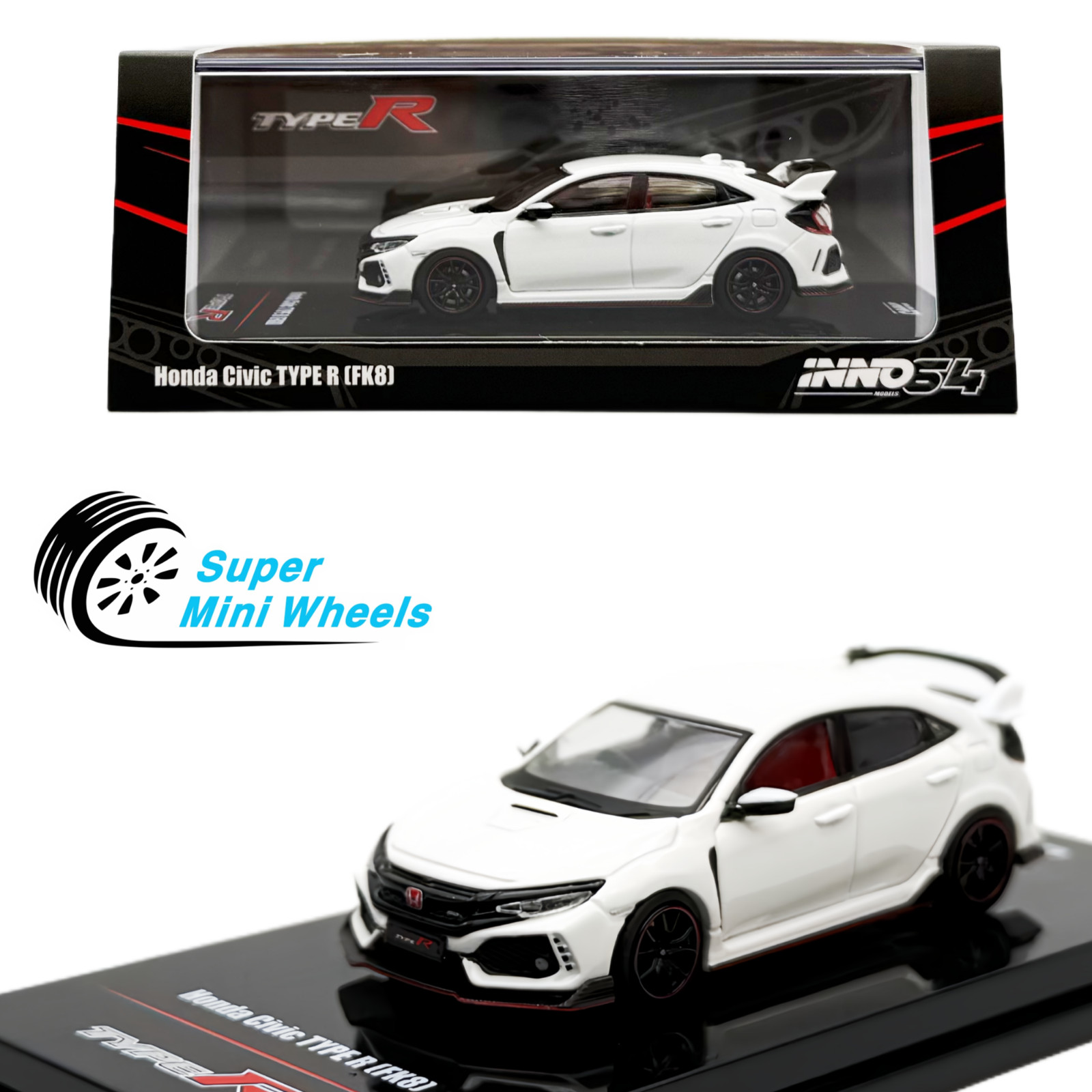 INNO64 1:64 Honda Civic Type R FK8 White