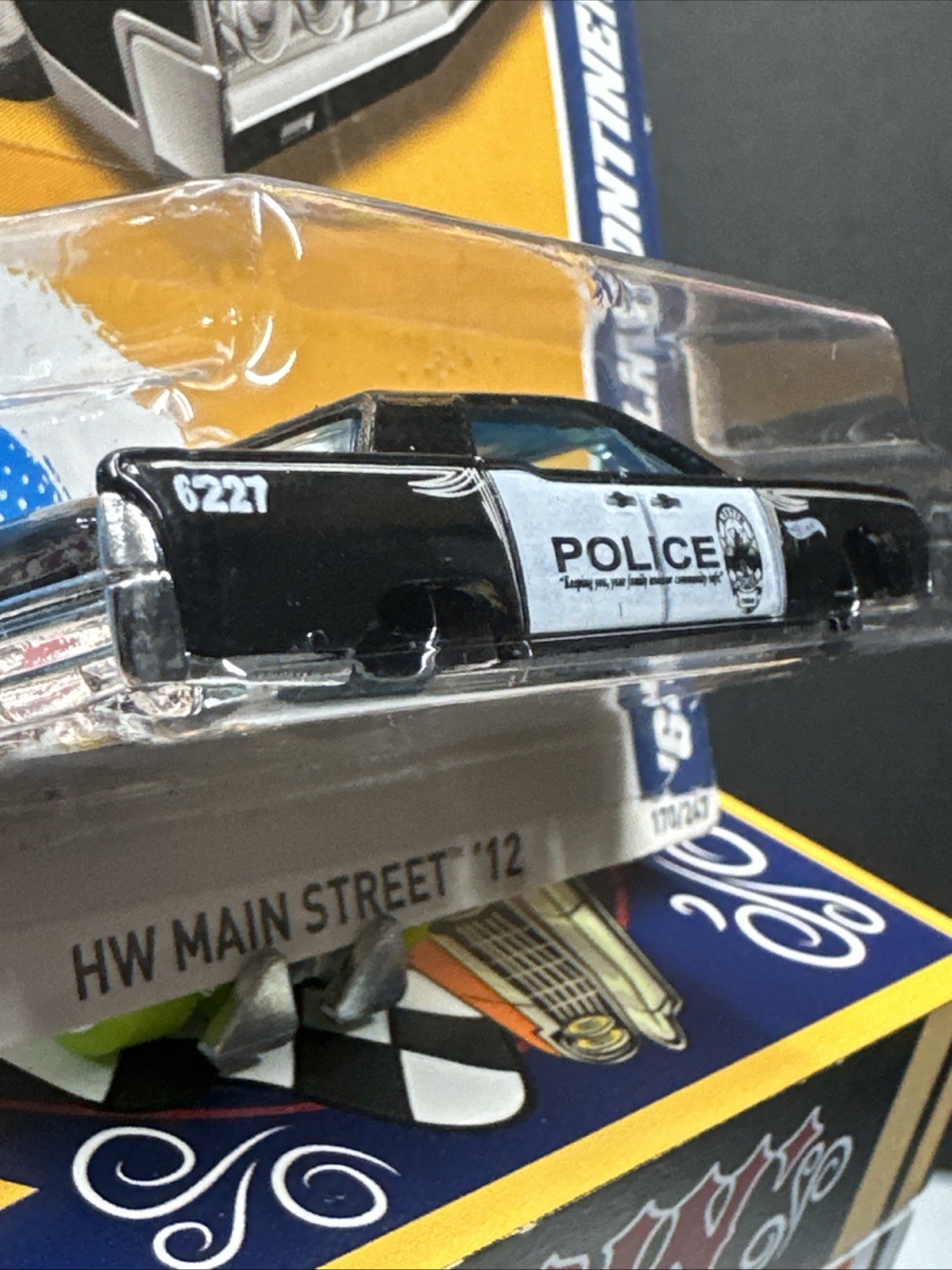 Hot Wheels HW Main Street 1:64 1964 Lincoln Continental Police Black White