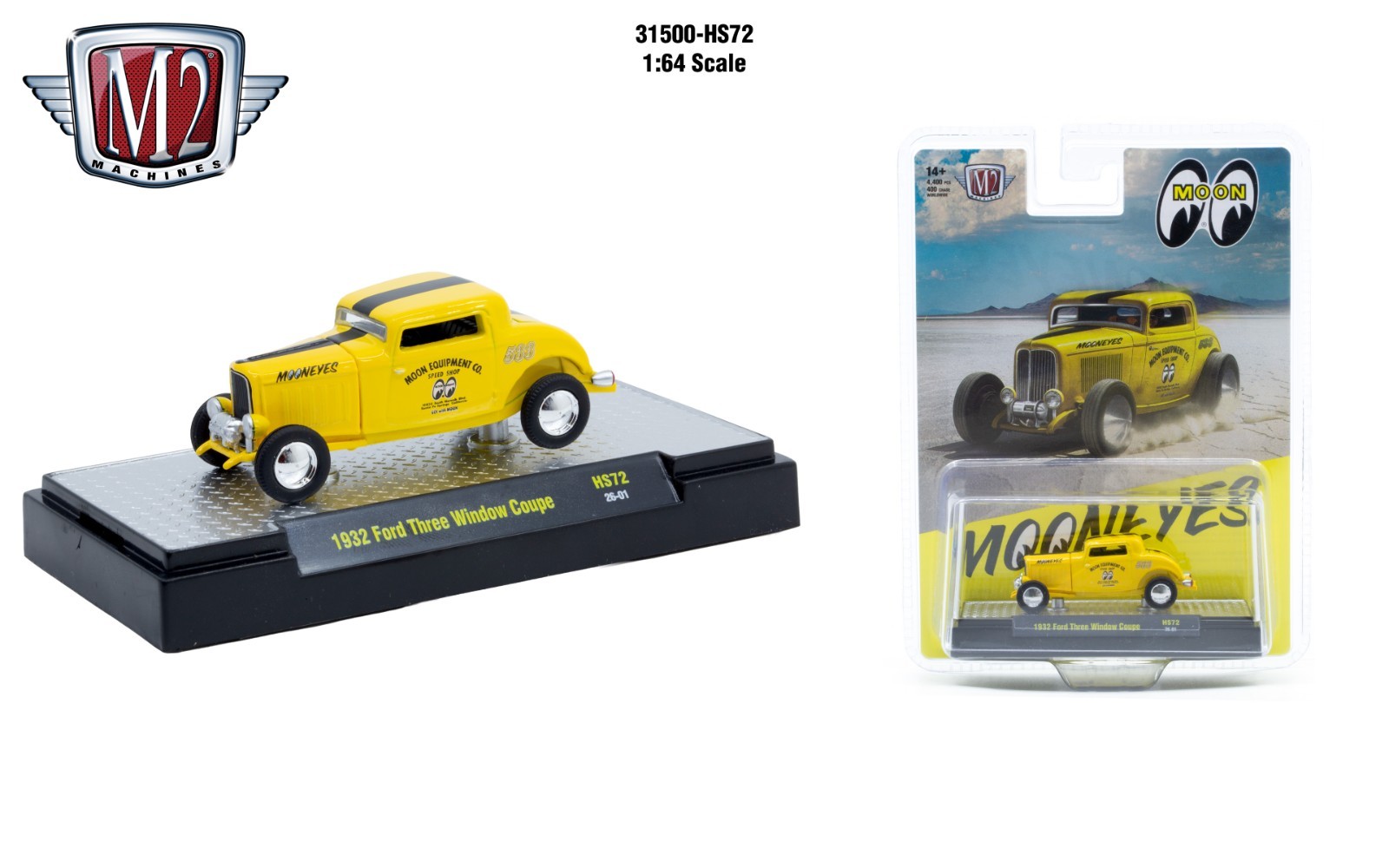 Mooneyes 1932 Ford 3-Window Coupe Hobby Exclusive M2 HS72 Limited Edition 4,400