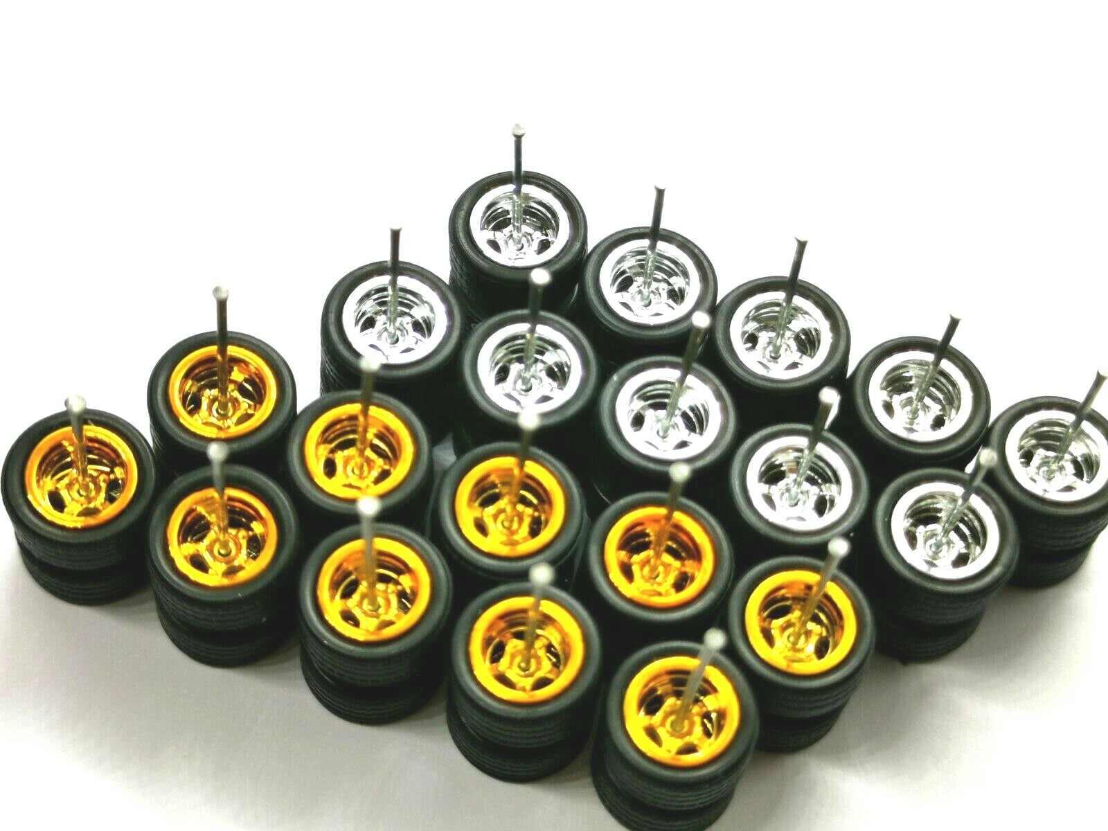 HOT WHEELS REAL RIDERS WHEELS RUBBER TIRES 5 SPOKE 10MM 10 SETS MIX COLORS
