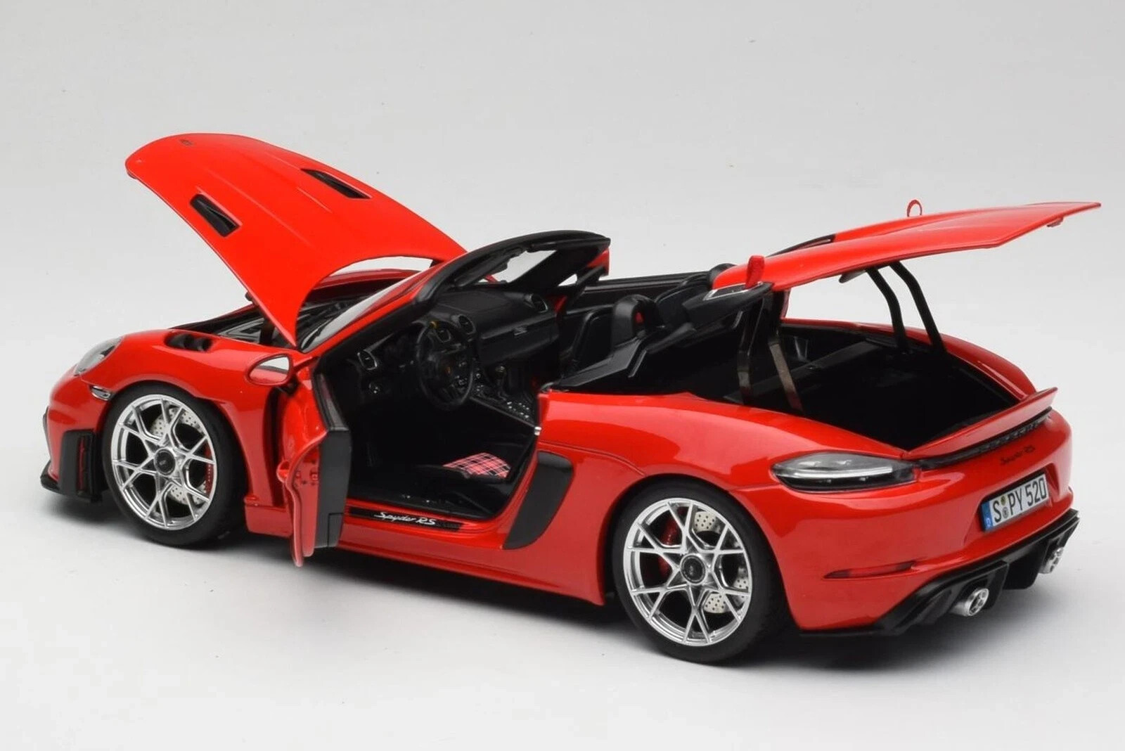 1/18 Porsche 718 982 Spider RS Weissach Red Diecast Model Car By Norev 187271