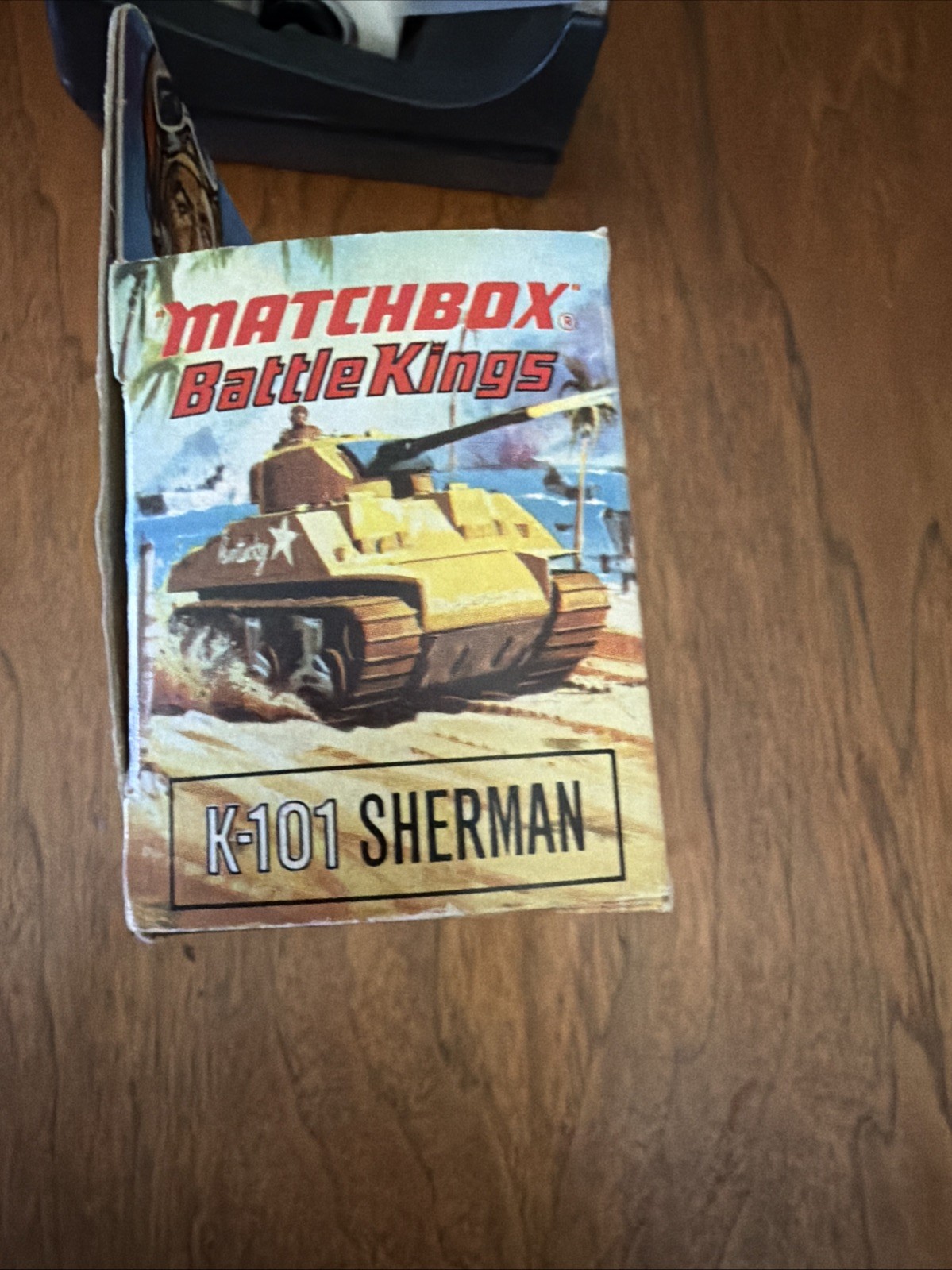 Matchbox Battle Kings Sherman Tank K-101 1974 Vintage with Soldier’s/Orig Box