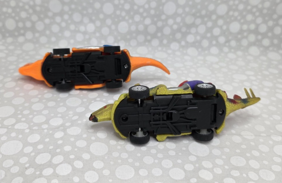 Dinobros Dinosaur Pull Back Toy Cars Set 4 Age 3 and Up