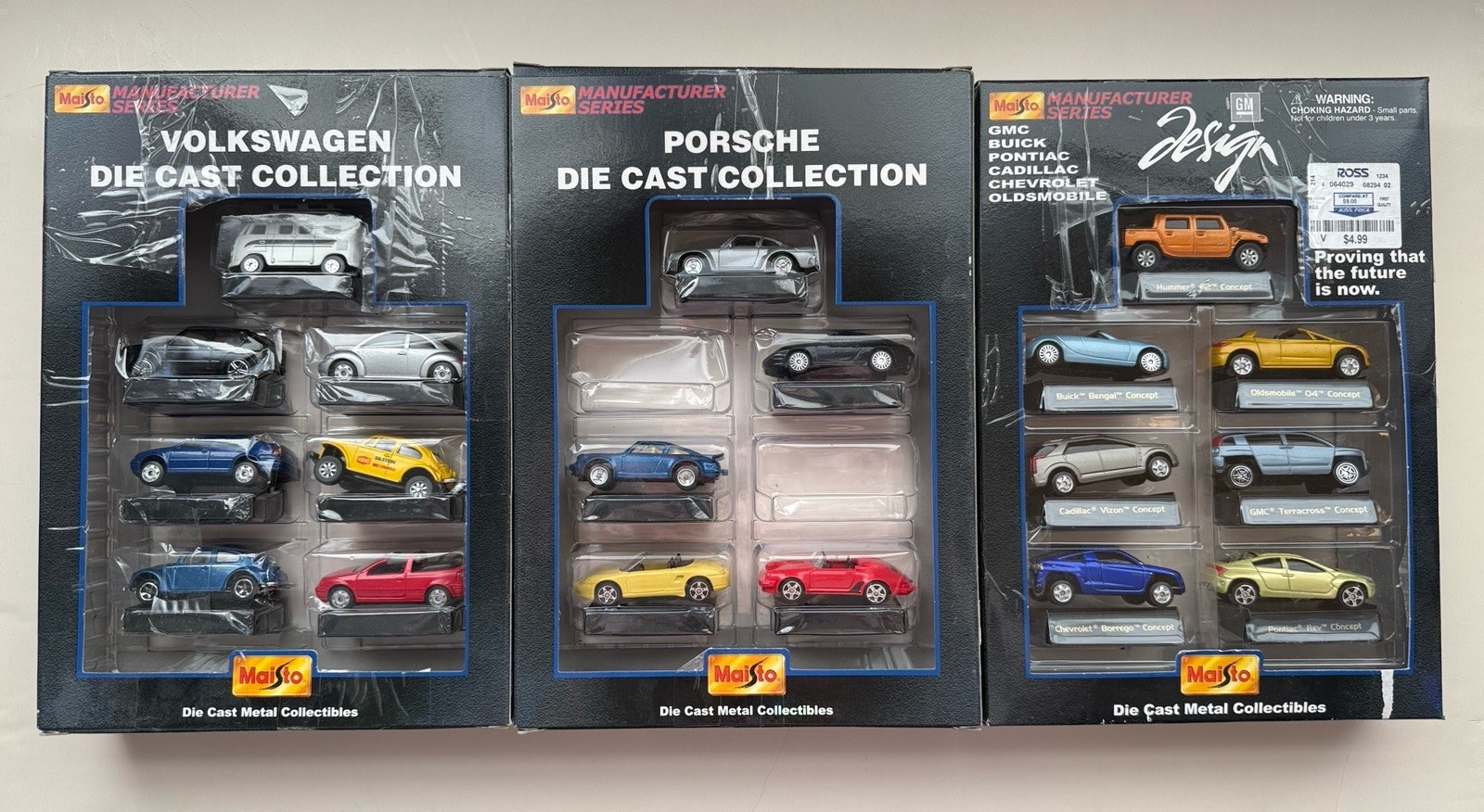 Various Maisto Die Cast Collection Set of 3 Types