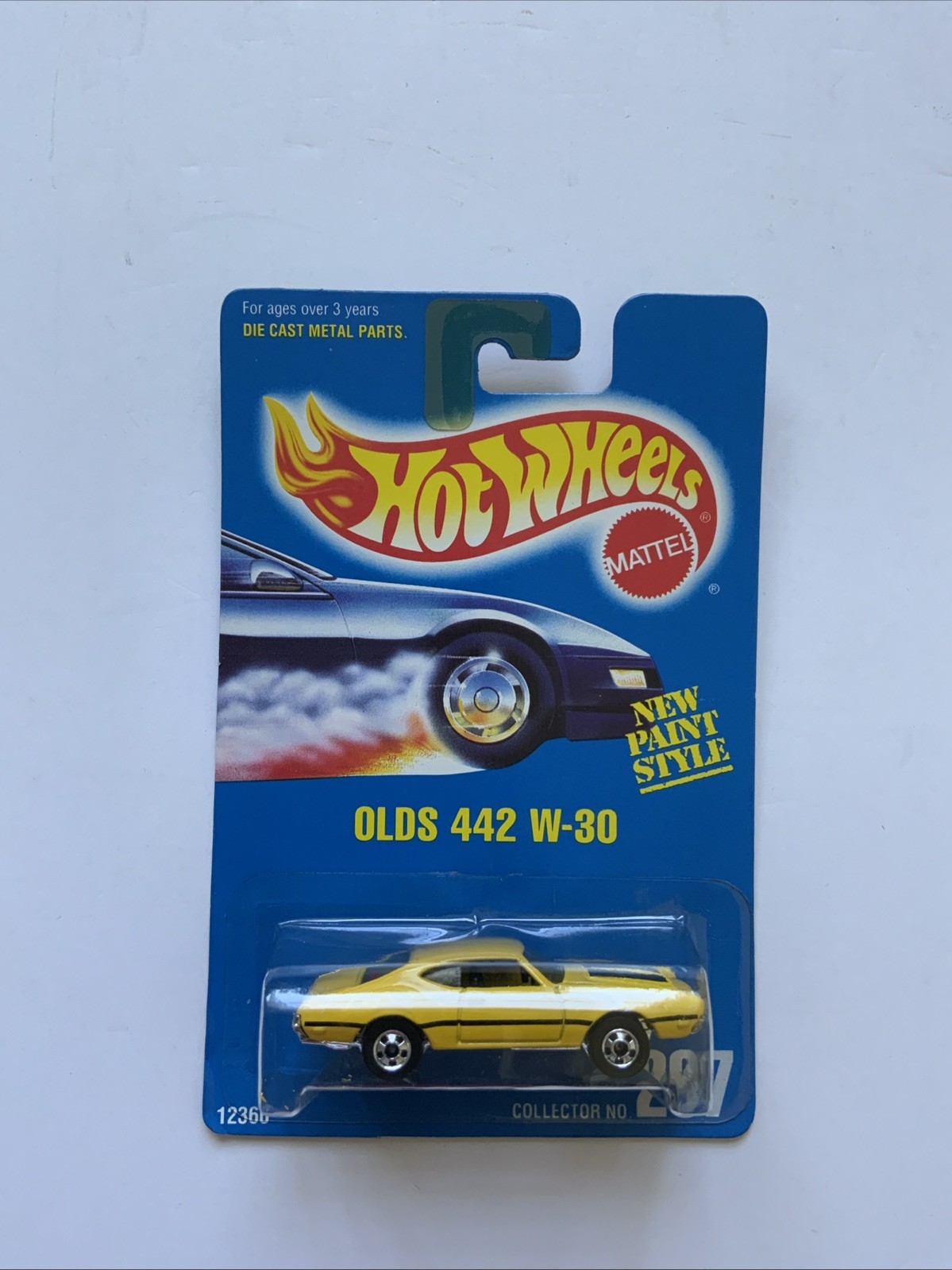 Hot Wheels #267 Olds 442 W-30 Yellow #267 Oldsmobile 1991 Die Cast 1:64 (B194)