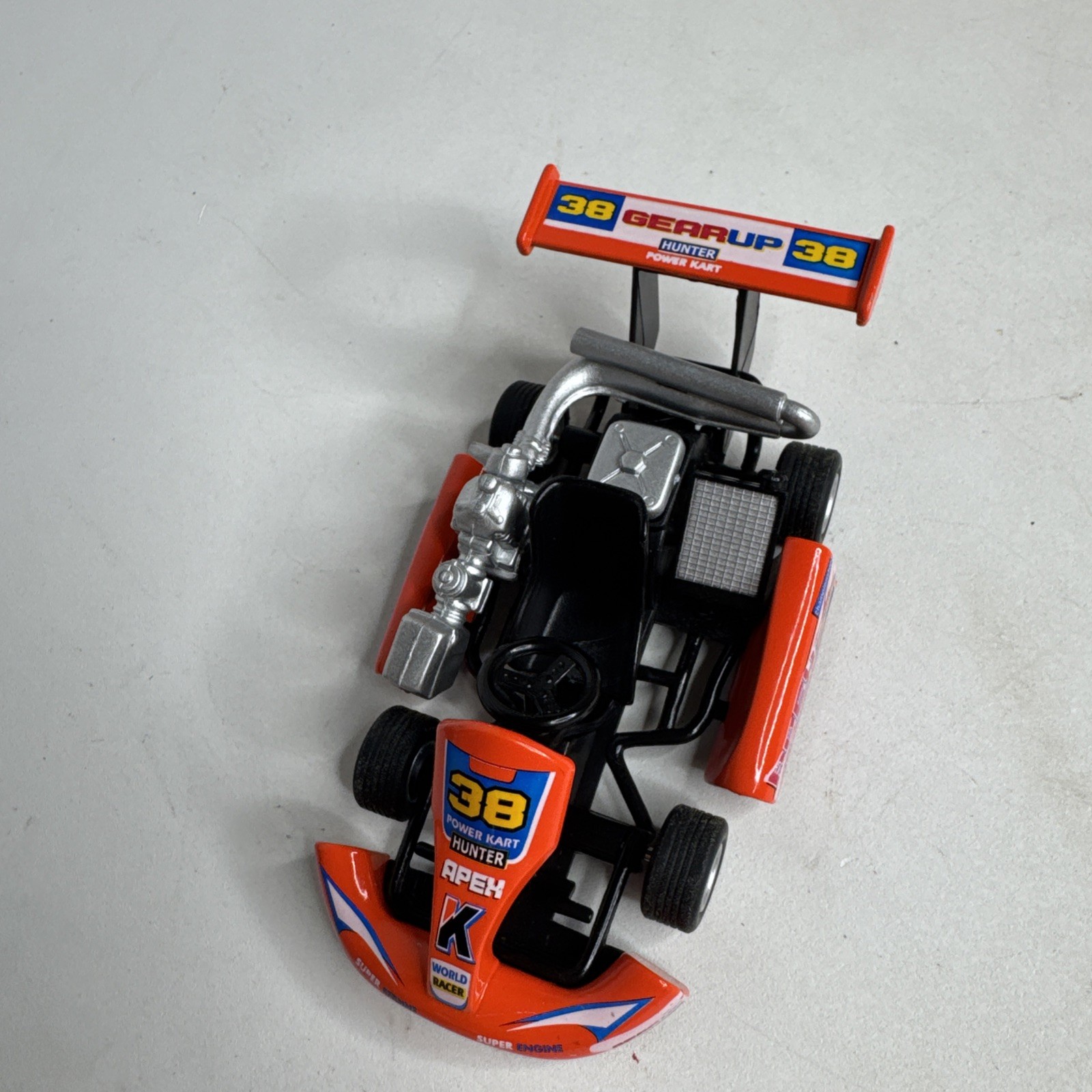 Lot Of 2 Kintoy Diecast GO-karts #38 Gear Up World Racer Pull Back Orange Black