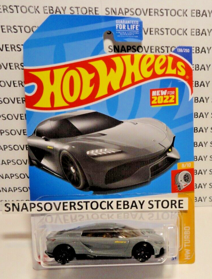 2022 HOT WHEELS GRAY KOENIGSEGG GEMERA ELECTRIC CAR, #203 1ST RELEASE HW MODEL