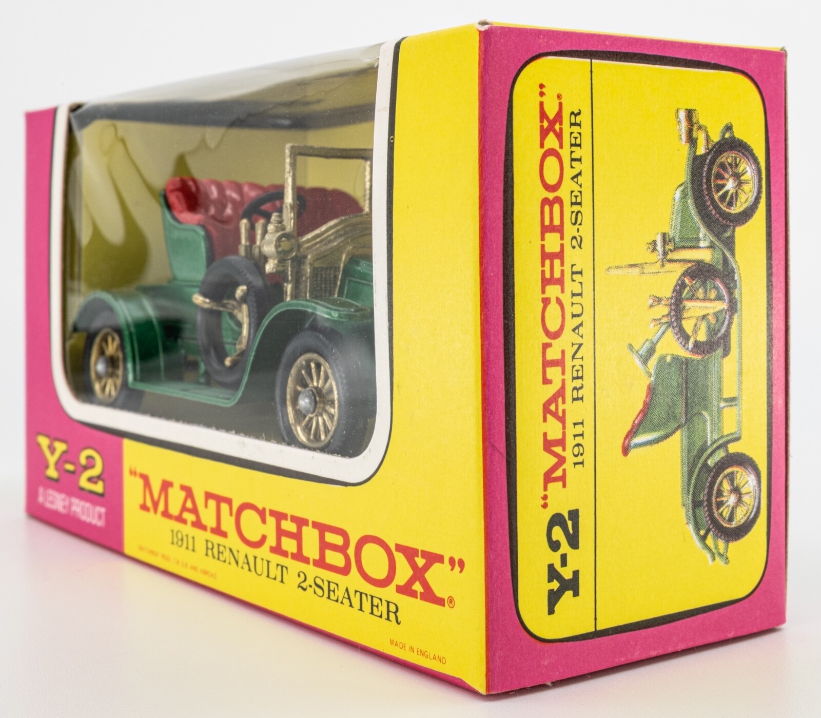 Matchbox Models of Yesteryear Y-2B 1911 Renault 2-Seater GREEN | E-TYPE BOX |NOS