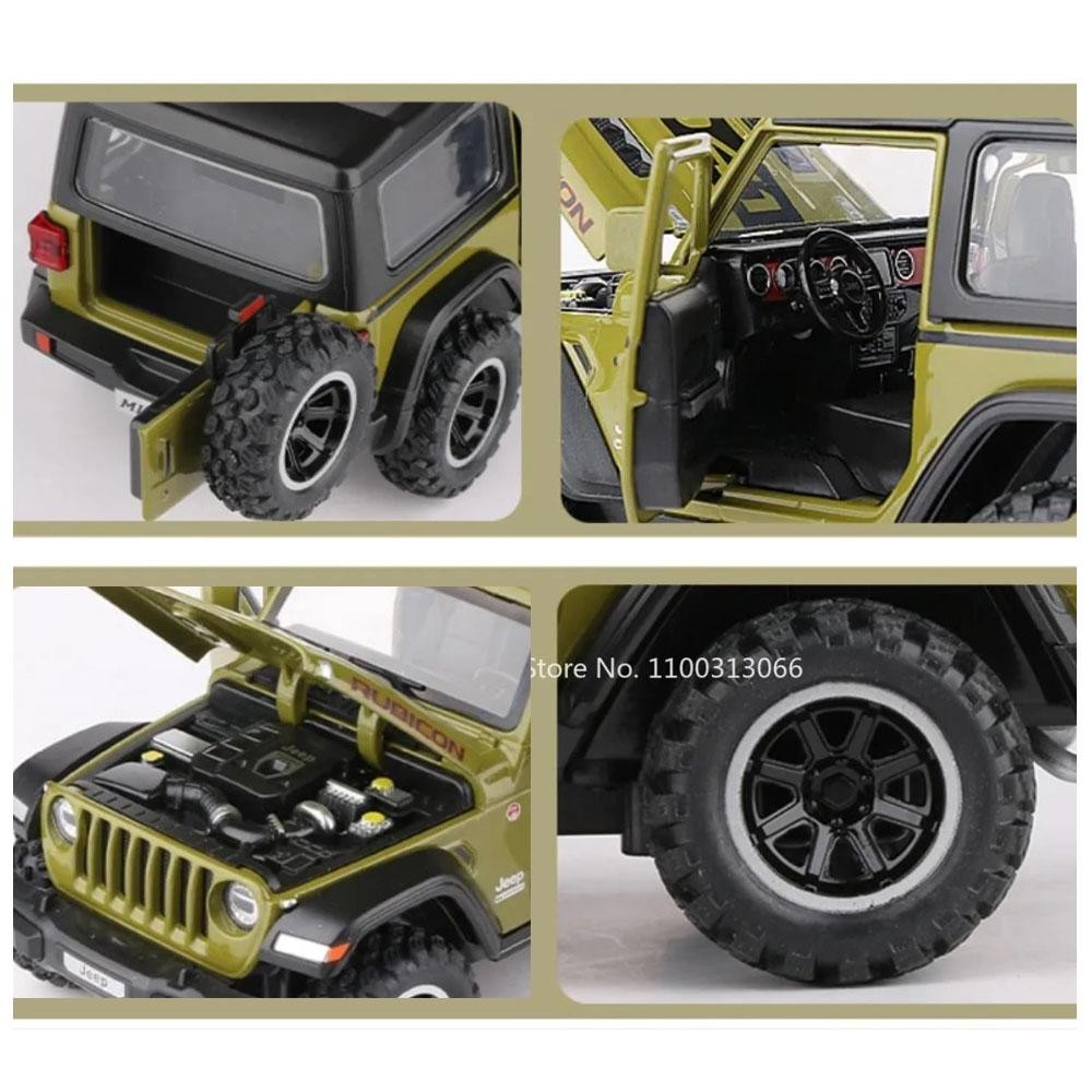 1:32 Alloy Diecast Off Road Vehicle Model 1941 Style Sound Light Toy Car Gift