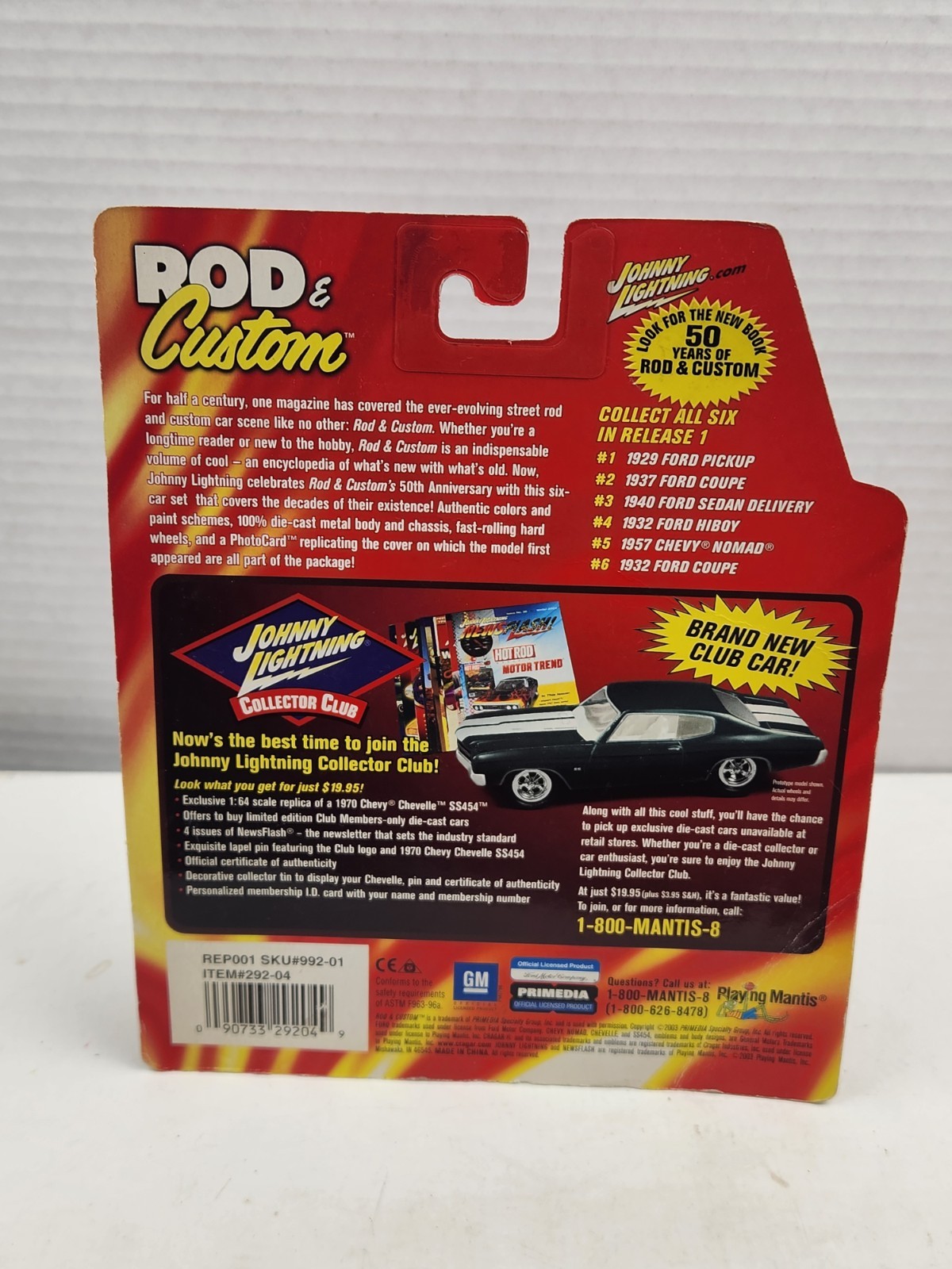 Johnny Lightning 1932 Ford Coupe Rod & Custom Diecast 1:64 Black Vtg 2003