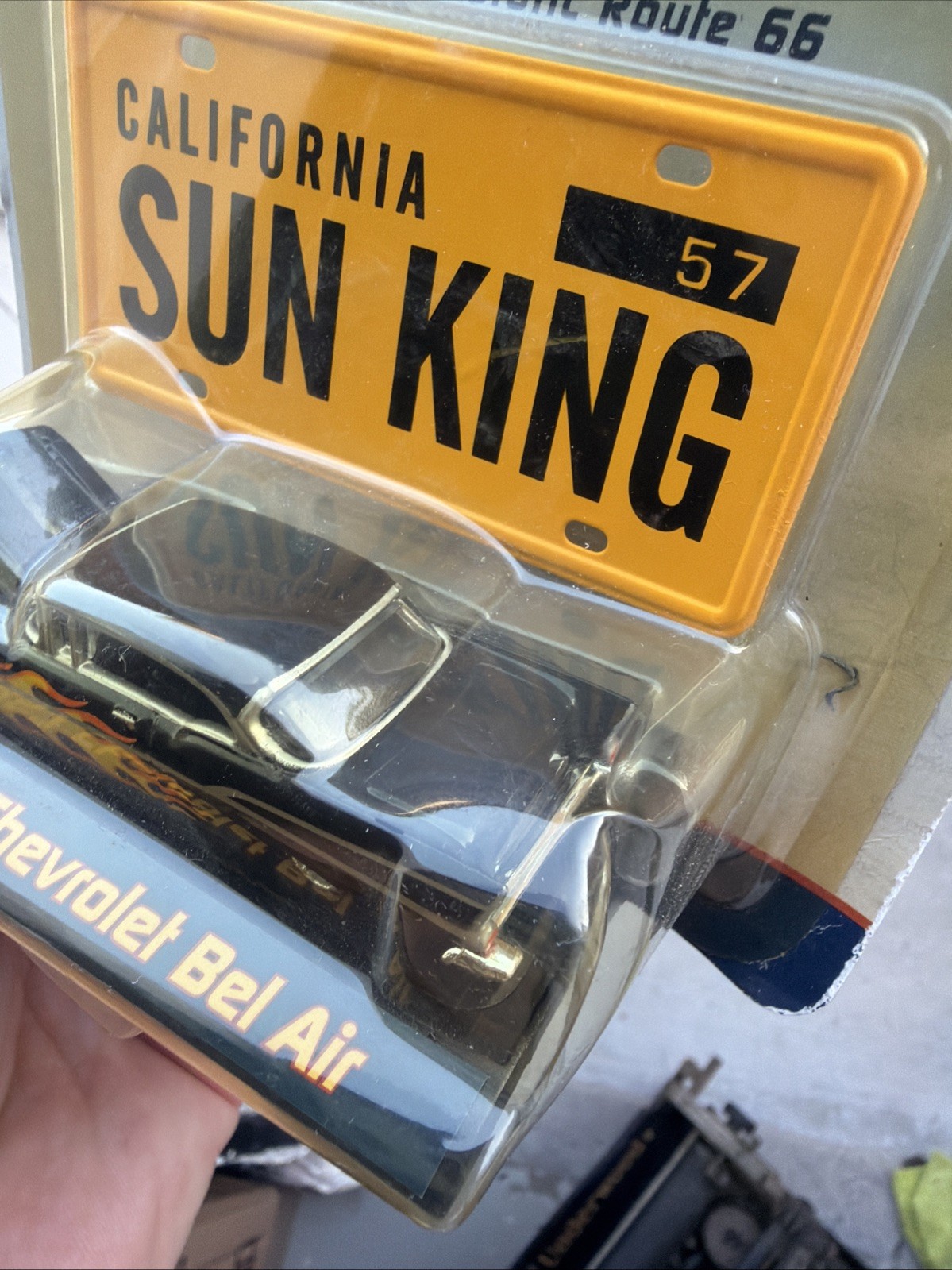 🔥1957 Chevrolet🔥Bel Air Sun🔥King Route🚨 66 1/64 Diecast Vintage