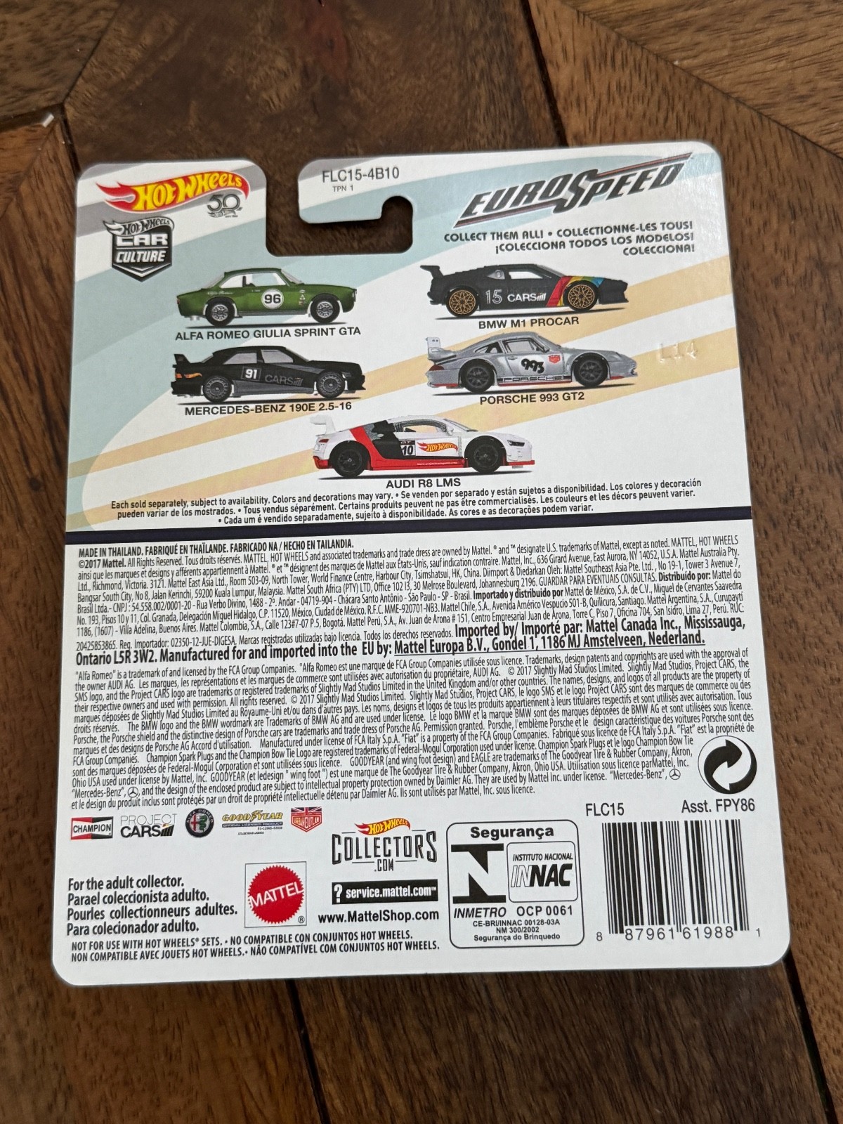 2017 Hot Wheels Premium Car Culture Euro Speed Set Porsche Audi BMW 190E Alfa