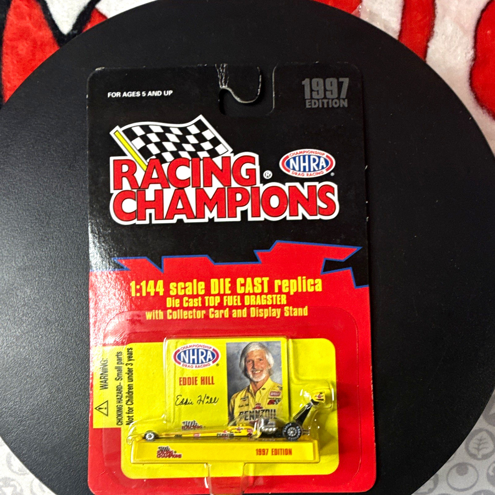 Racing Champions Eddie Hill Top Fuel NHRA Dragster 1997 1:144 Diecast Stand Y/B