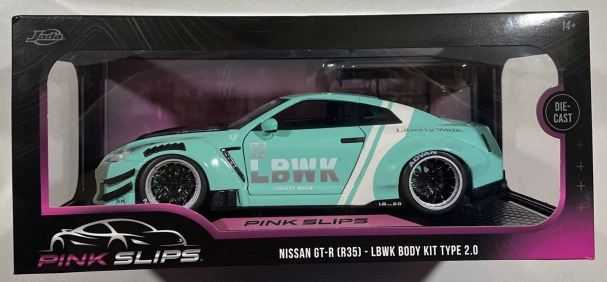 NEW 2025 Jada Pink Slips Nissan GT-R (R35) Liberty Walk Body Kit 1/18