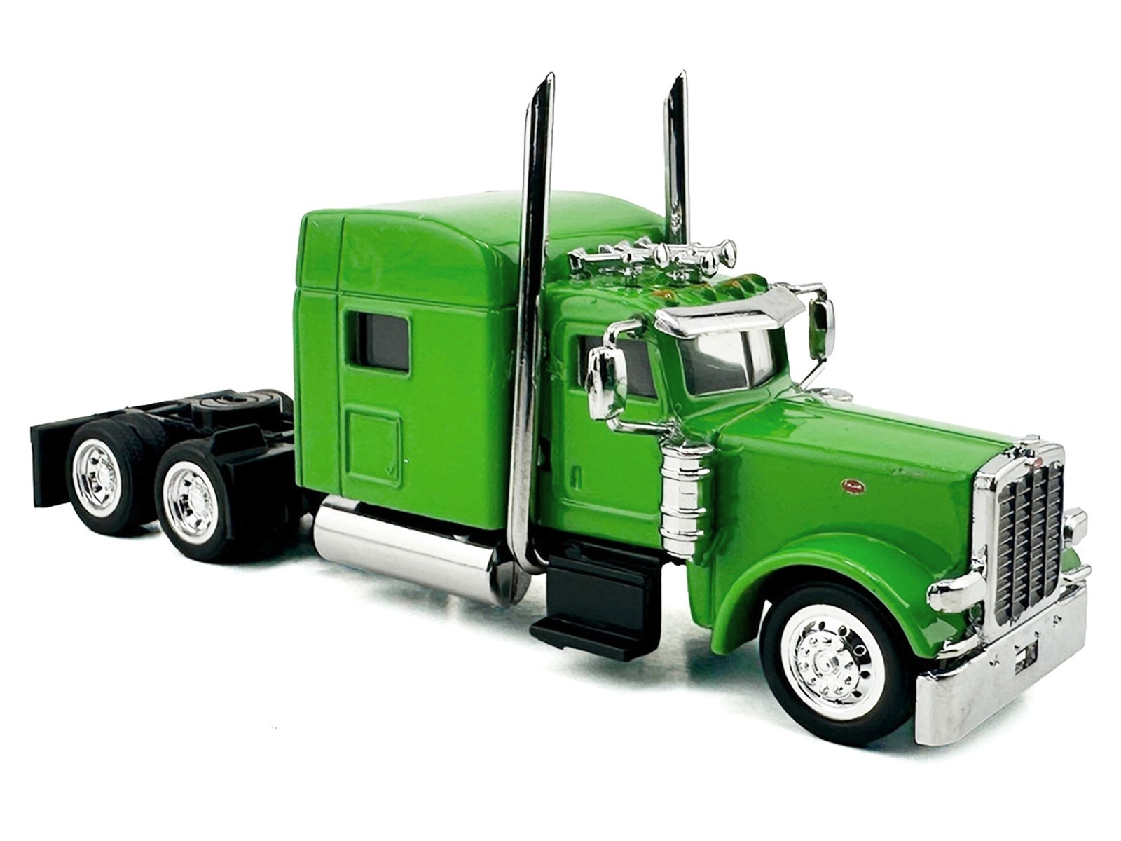 PETERBILT 389 TRUCK W/LOW BOY TRAILER LIME GREEN 1/87 HO LOGISTICS HL-38904-489