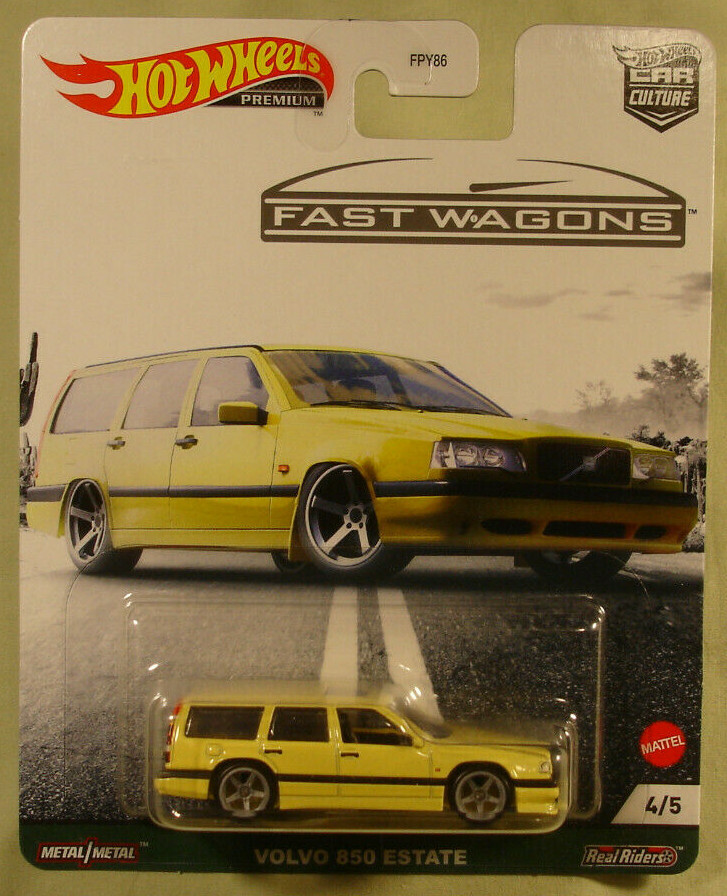 Hot Wheels Premium Volvo 850 Estate yellow Fast Wagons 2020 new in package