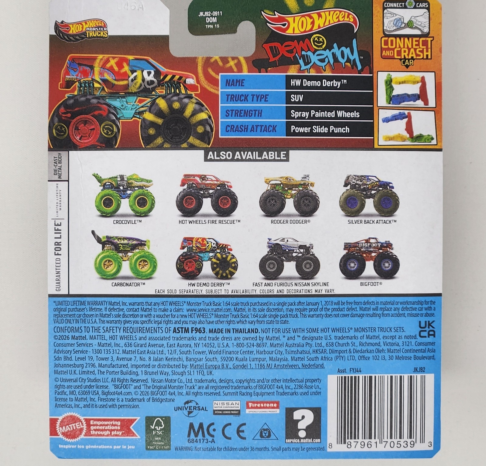 Hot Wheels Monster Trucks HW Demo Derby 1:64 2026 D Case Mattel NEW