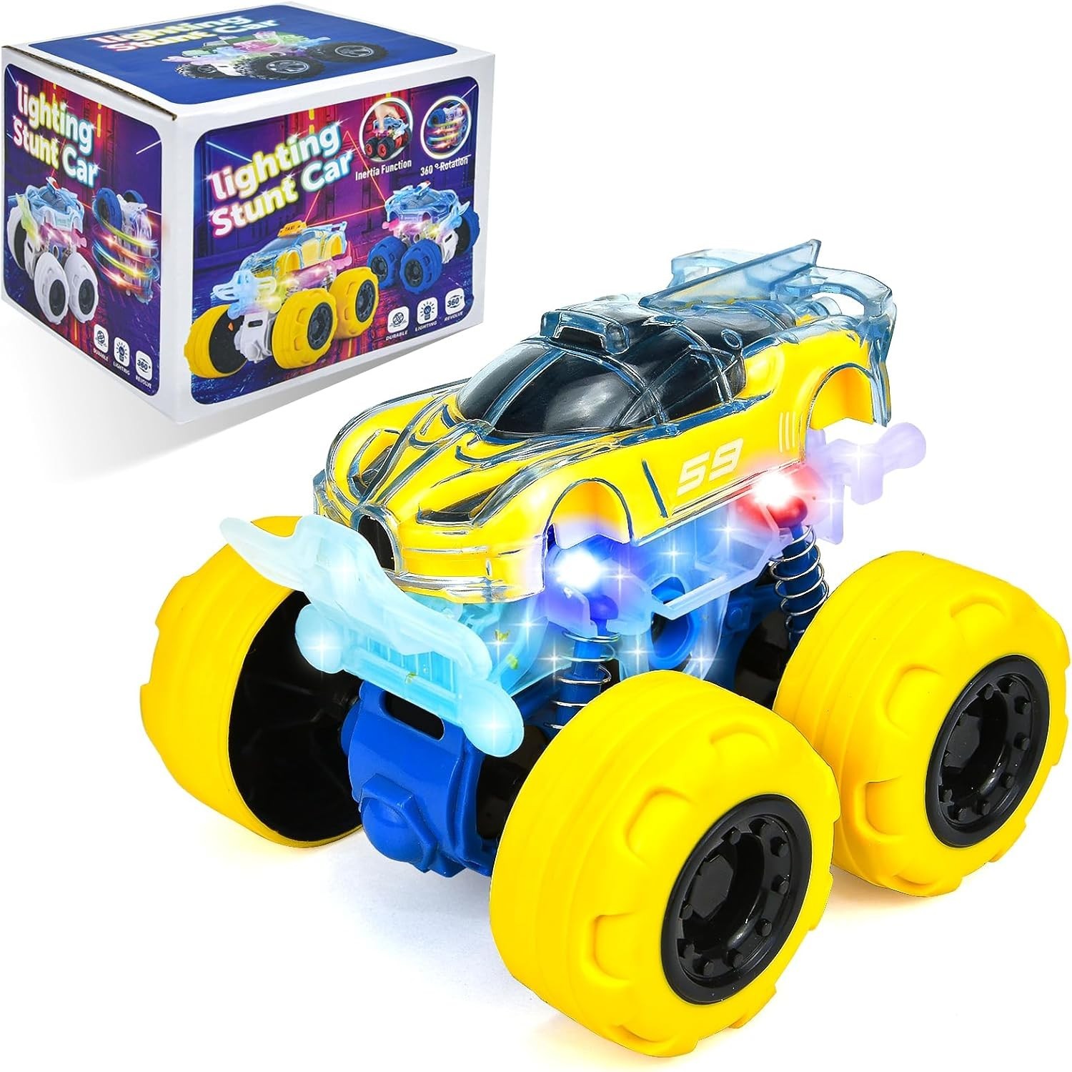 Dynamic Racing Monster Truck Toy with Bright LEDs – Hours of Play for Toddlers
