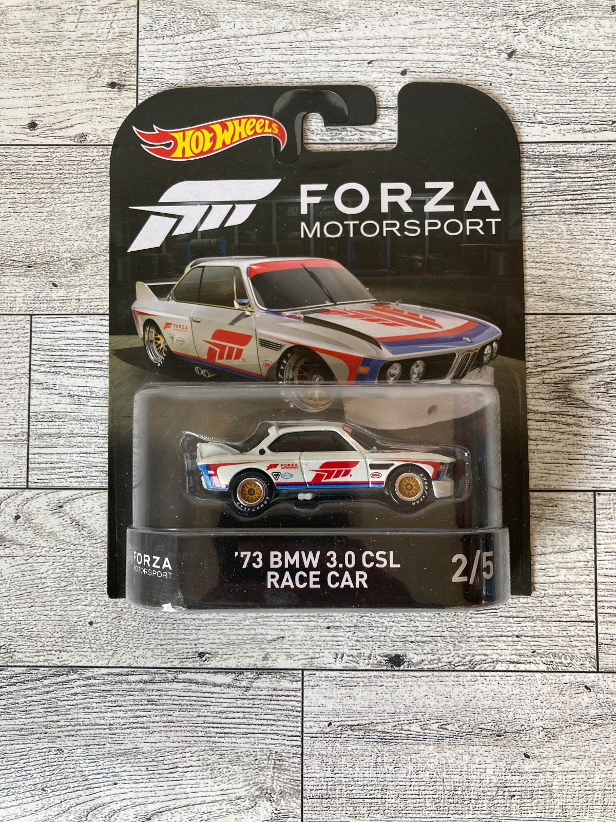 Hot Wheels Forza Motorsport – ’73 BMW 3.0 CSL Race Car – Real Riders – New