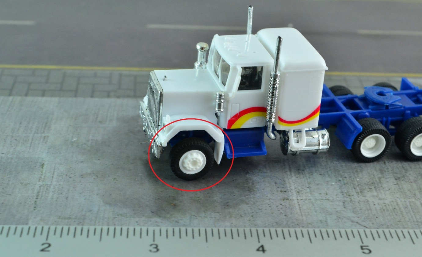 Herpa 10 WHITE Tires Rim Front Wheel Sets Tractor Unit Trucks 1/87 (HO383)