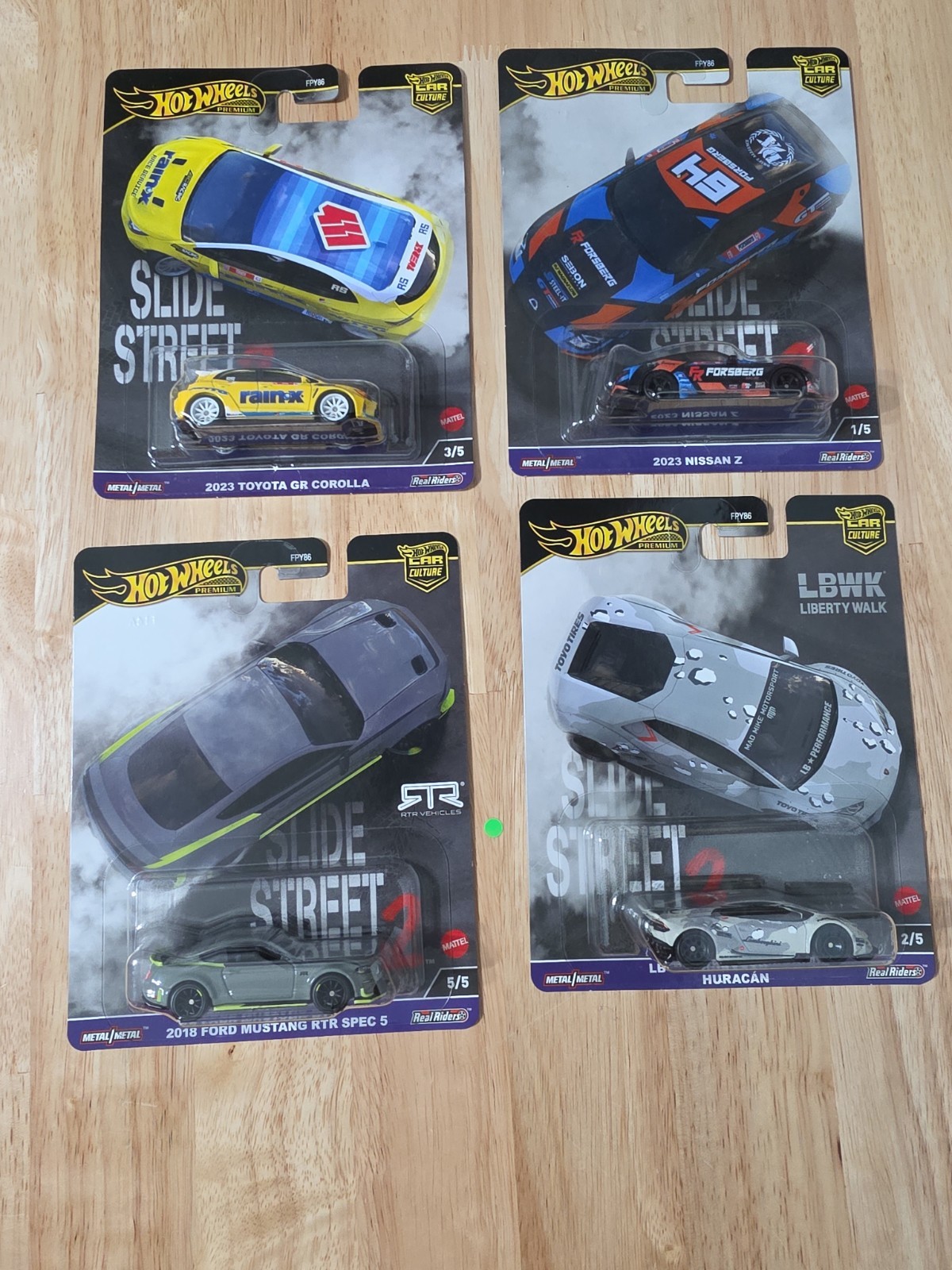 Hot Wheels Premium Car Culture Lot Of 4 See Description Mustang Ford Nissan Lamb