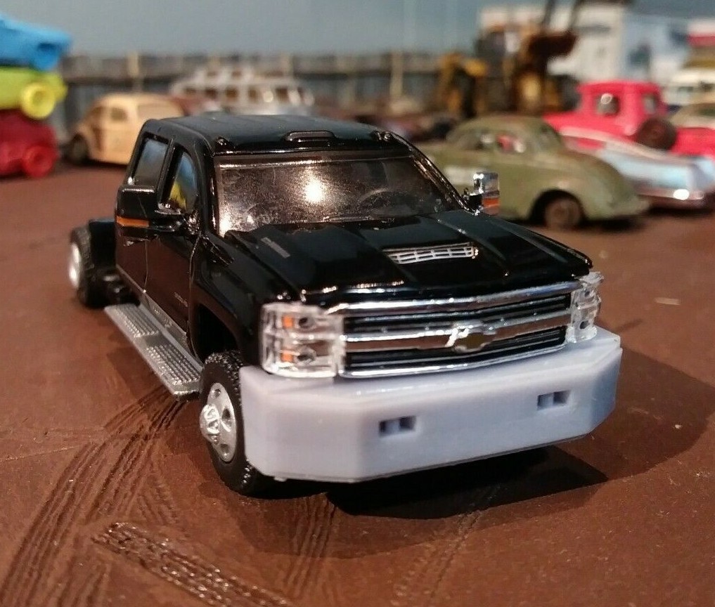 1/64 wrecker push bumper Greenlight Silverado dually 3500 Tow truck 3d printed