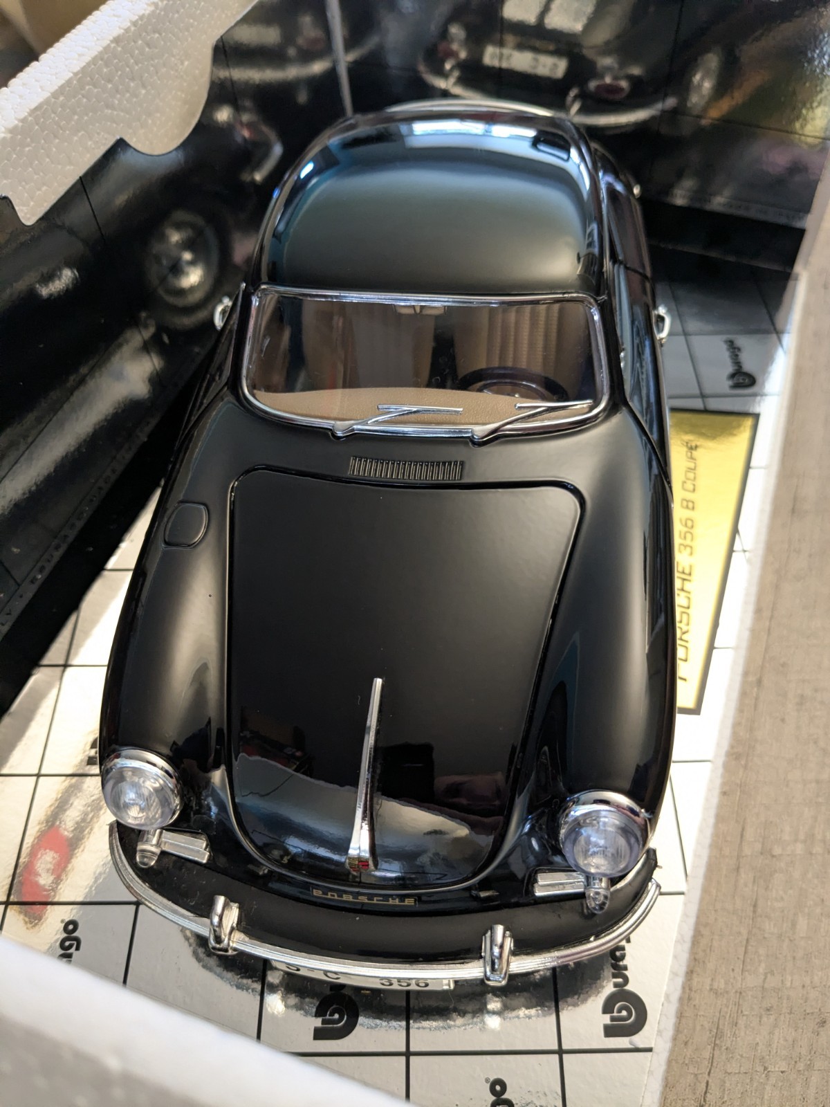 Bburago Porsche 356B Coupe 1961, Black 1/18, COD 3021, Special Collection