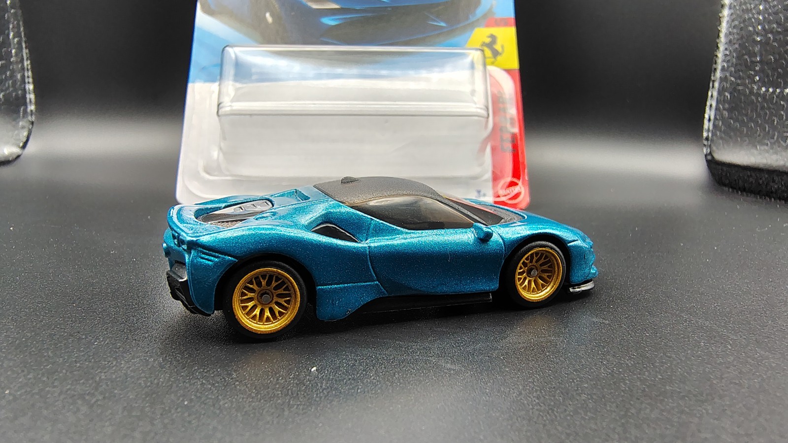 Custom Hot Wheel Ferrari 2 Pack SF90 12Cilindri Teal WSwap OOAK NoScalpCustoms