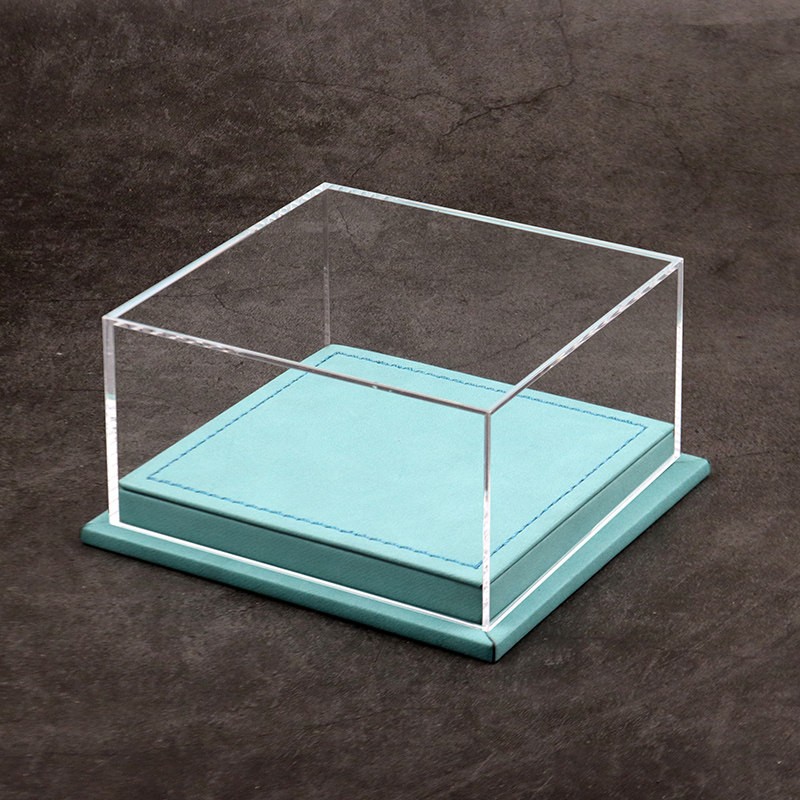 Diorama 1:64 Car Model Collection LED Display Case Leather Acrylic Dust Cover