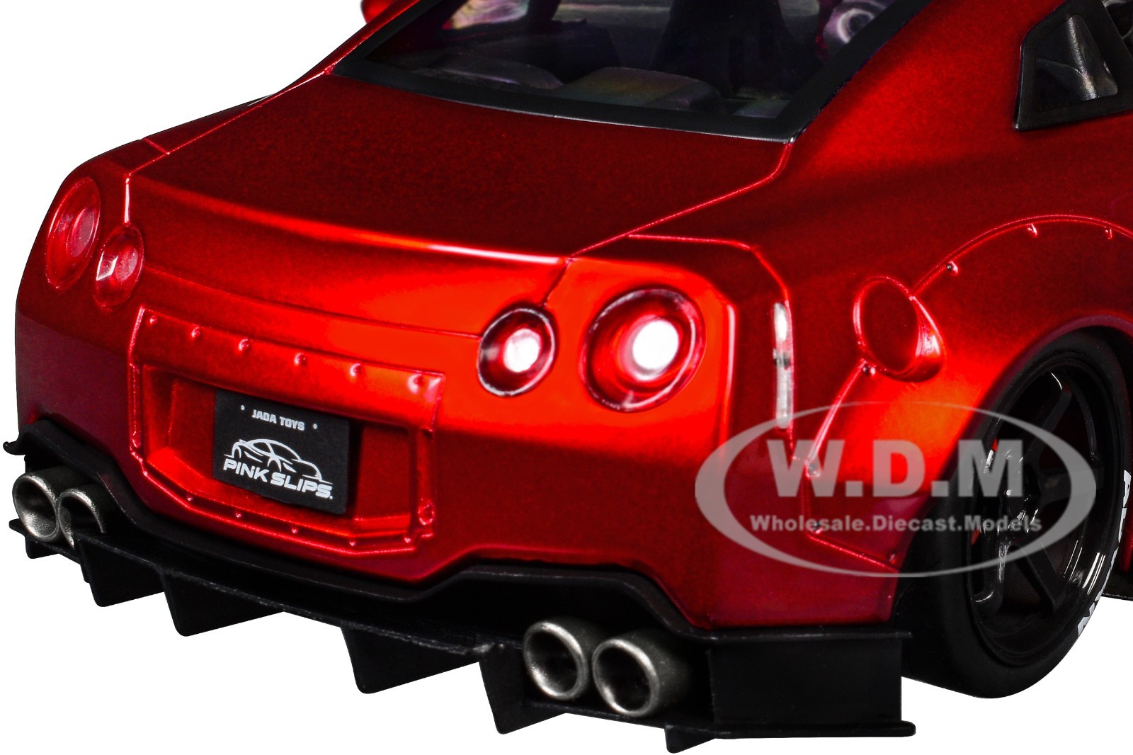 NISSAN GT-R (R35) LIBERTY WALK 2.0 RHD RED 1/18 DIECAST MODEL BY JADA 36465