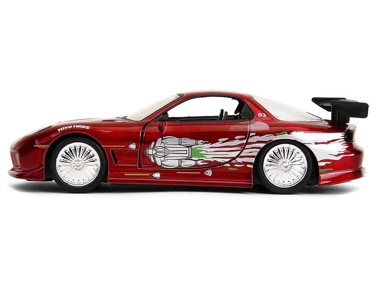 DOM’S MAZDA RX-7 CANDY RED “FAST & FURIOUS 25 YEARS” 1/32 CAR BY JADA 35400