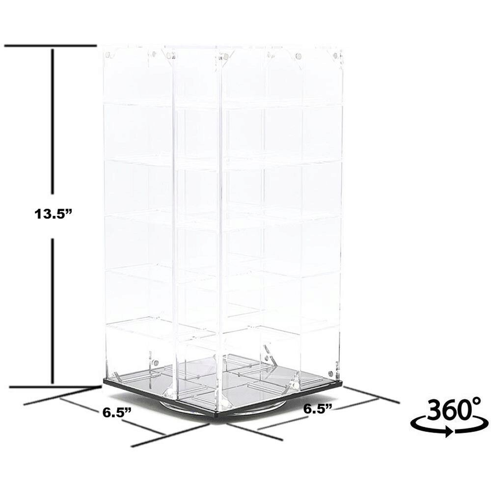 Showcase 1:64 Scale 24-Car Desk Top Spinner Display Case with Cover