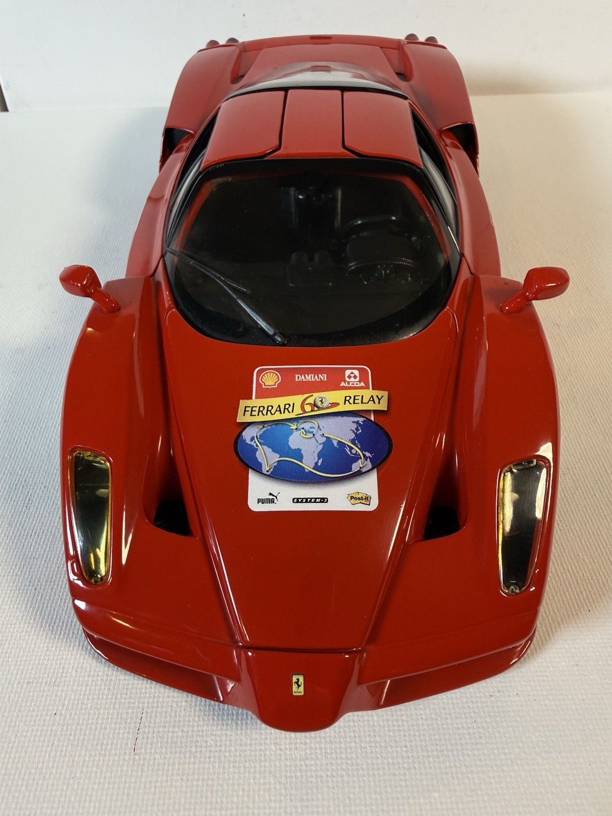 🔥 Hot Wheels 1:18 Enzo Ferrari 60 RELAY Red 2002 SHELL PUMA ALCOA LOOSE🔥