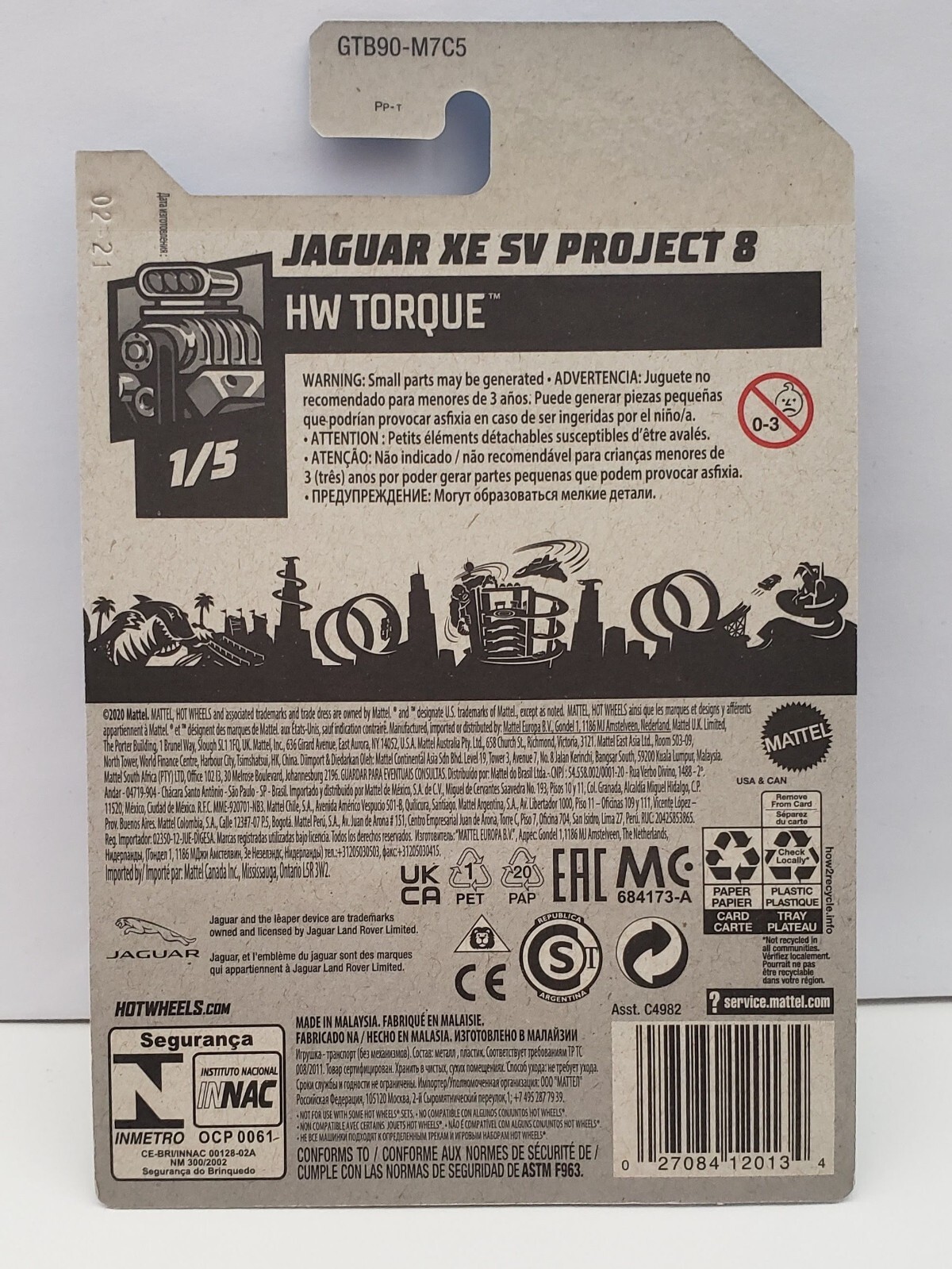 Hot Wheels Jaguar XE SV Project 8 HW Torque 1/5