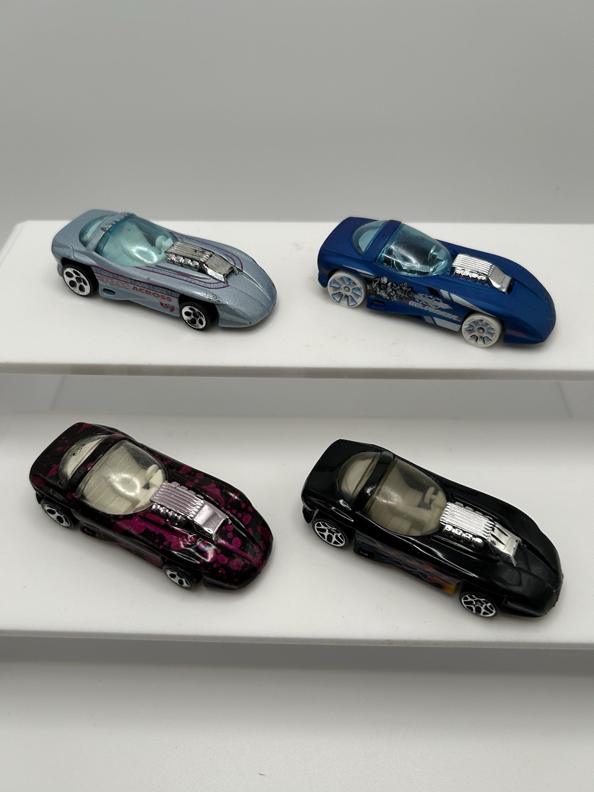 Hot Wheels 1990’s Silhouette II Lot of 4: Black/Purple, Black, Silver, Blue. 15