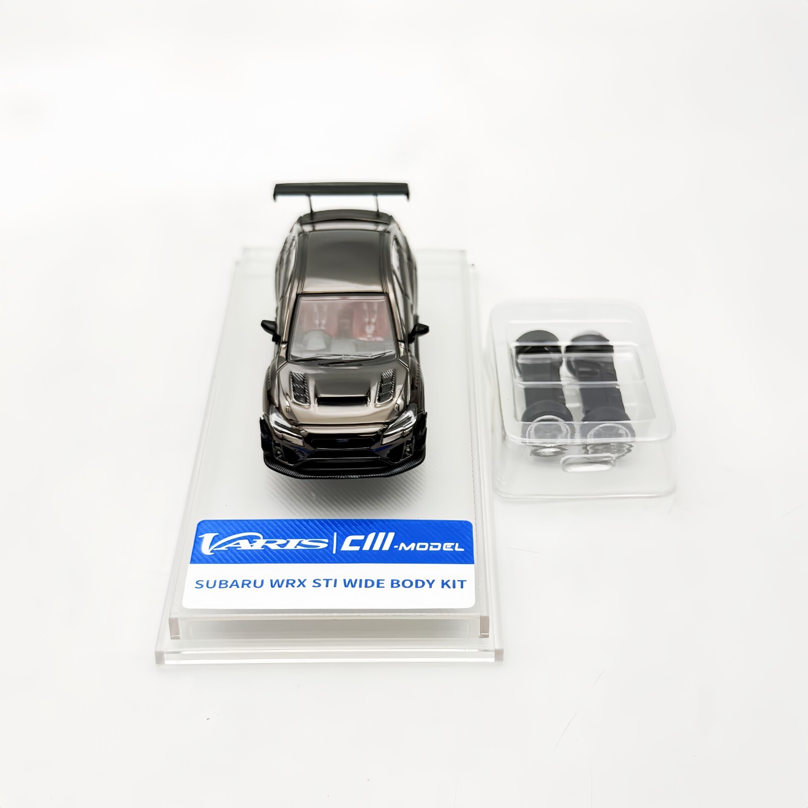 CM-Model 1:64 Subaru STi Varis WideBody 1.0 – Chrome Black