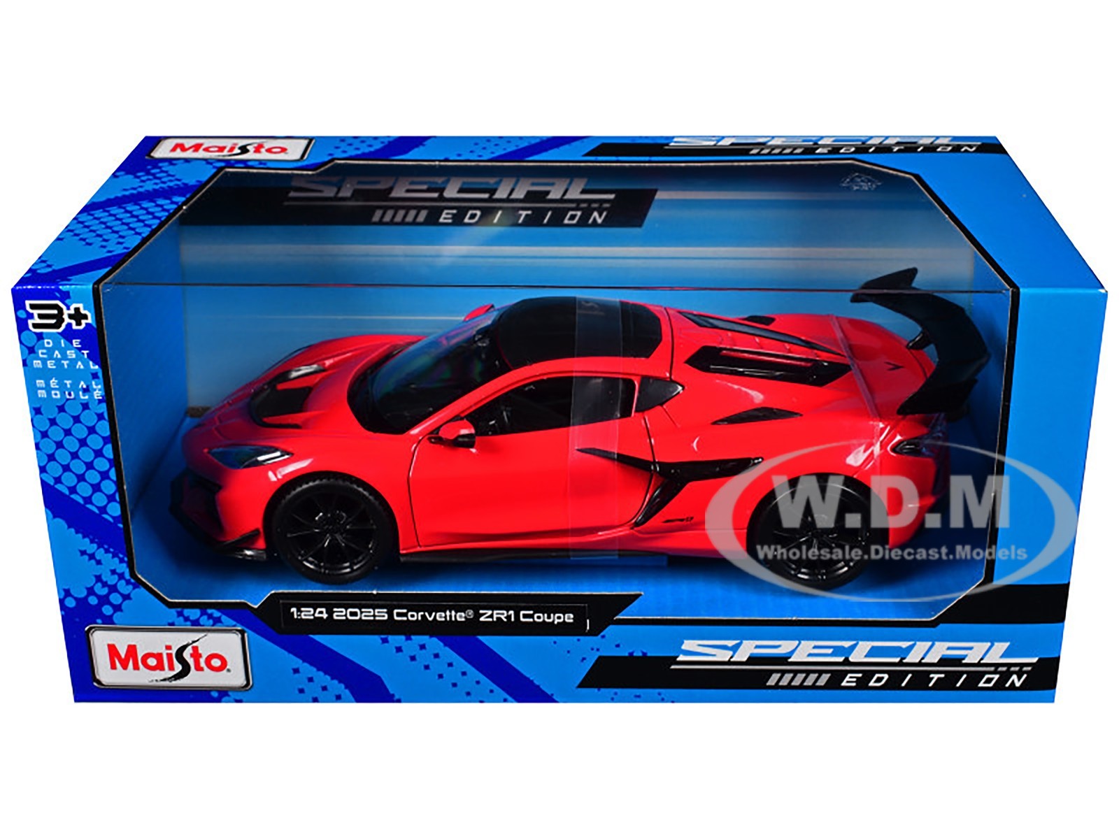 2025 CHEVROLET CORVETTE ZR1 COUPE RED 1/24 DIECAST MODEL CAR BY MAISTO 32927