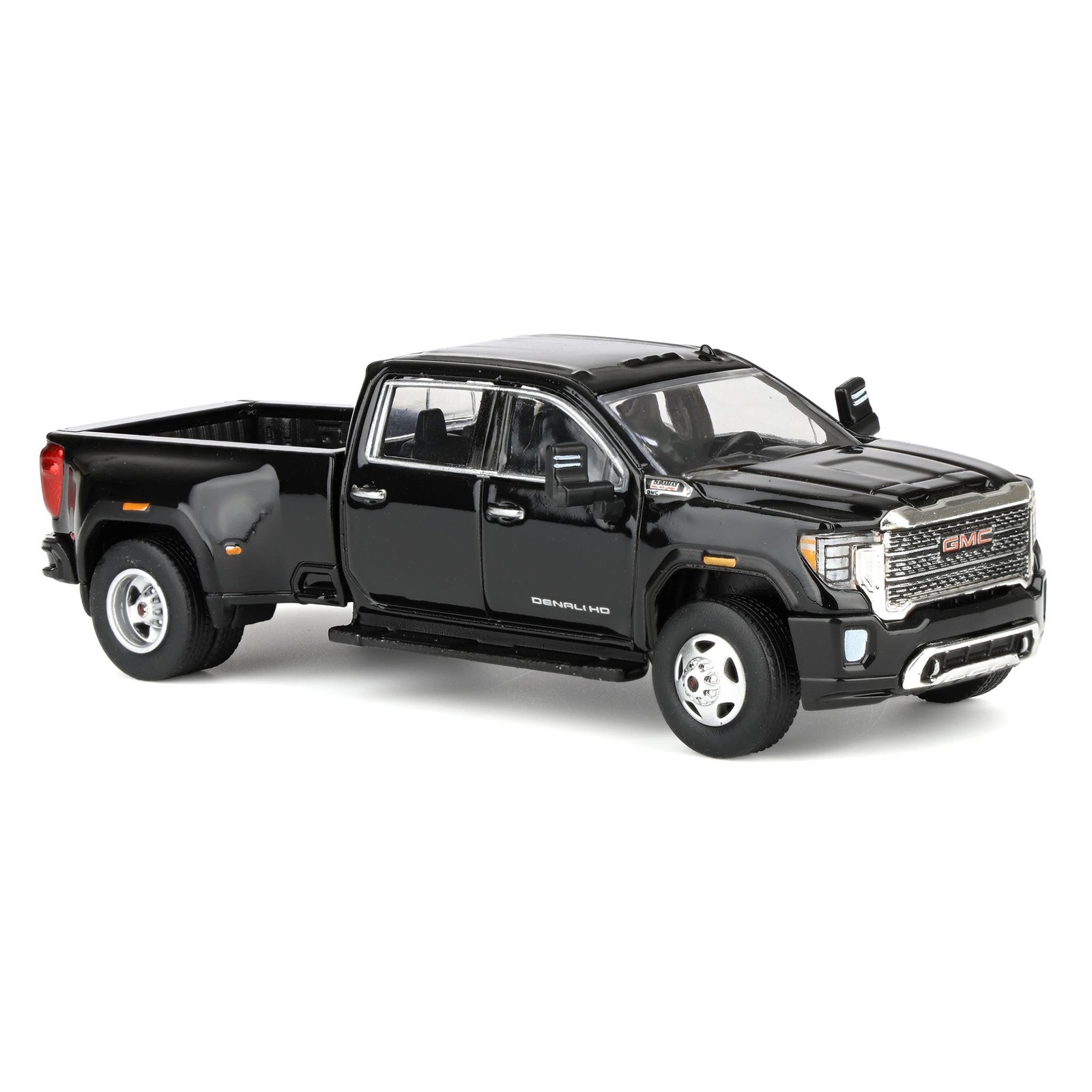 Greenlight 1/64 2022 GMC Sierra 3500HD Denali Dually Pickup Truck, Black 51678-A