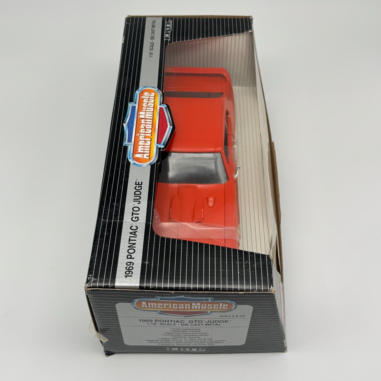 Ertl American Muscle 1969 Pontiac GTO Judge Carousel Red 1:18 Scale Diecast NIB