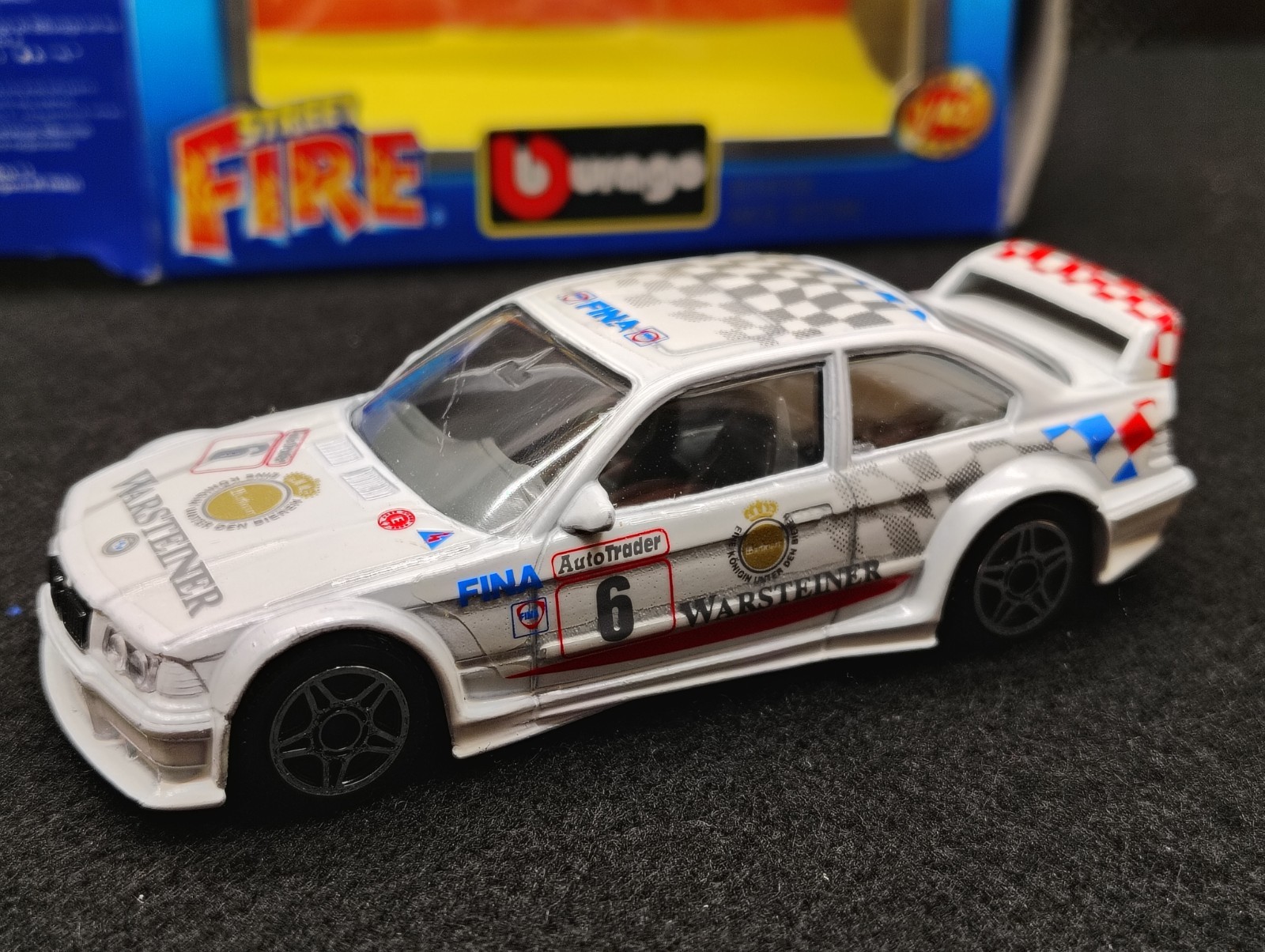 Bburago 4197 BMW M3 GTR DTM Vintage 1/43 SCALE DIE-CAST Warsteiner Fina