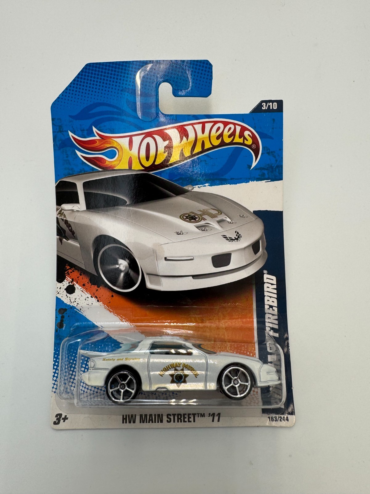 Hot Wheels HW Main Street ’11 3/10 Pontiac Firebird 163/244 Police White