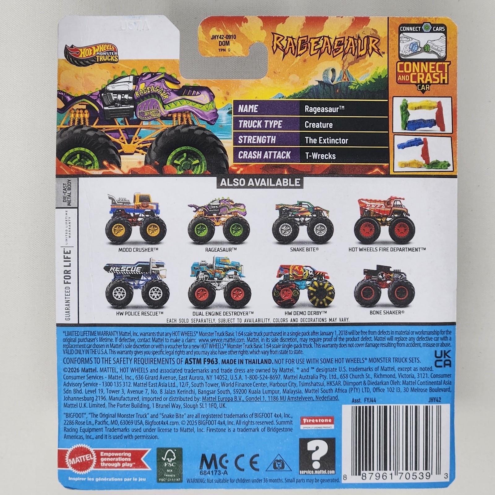 Hot Wheels Monster Trucks Rageasaur 1:64 2026 B Case Creature Mattel NEW