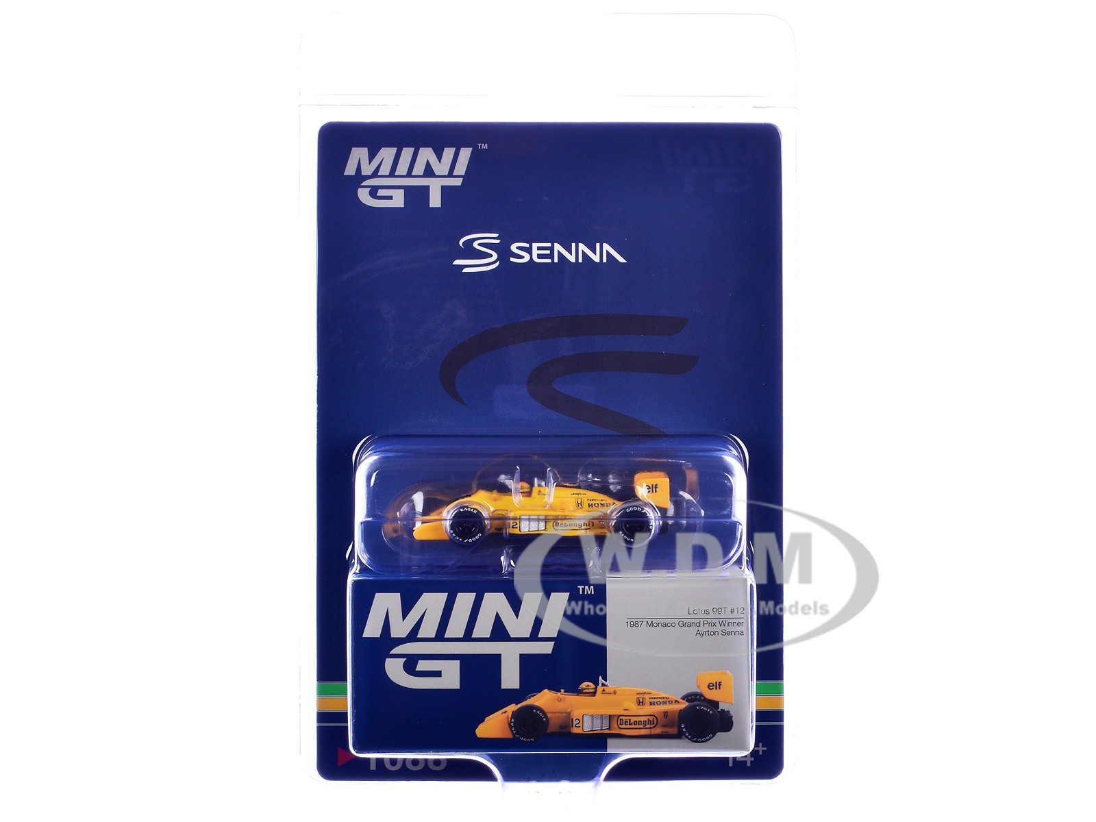 LOTUS 99T #12 SENNA WINNER F1 MONACO GP (1987) 1/64 BY MINI GT MGT01088