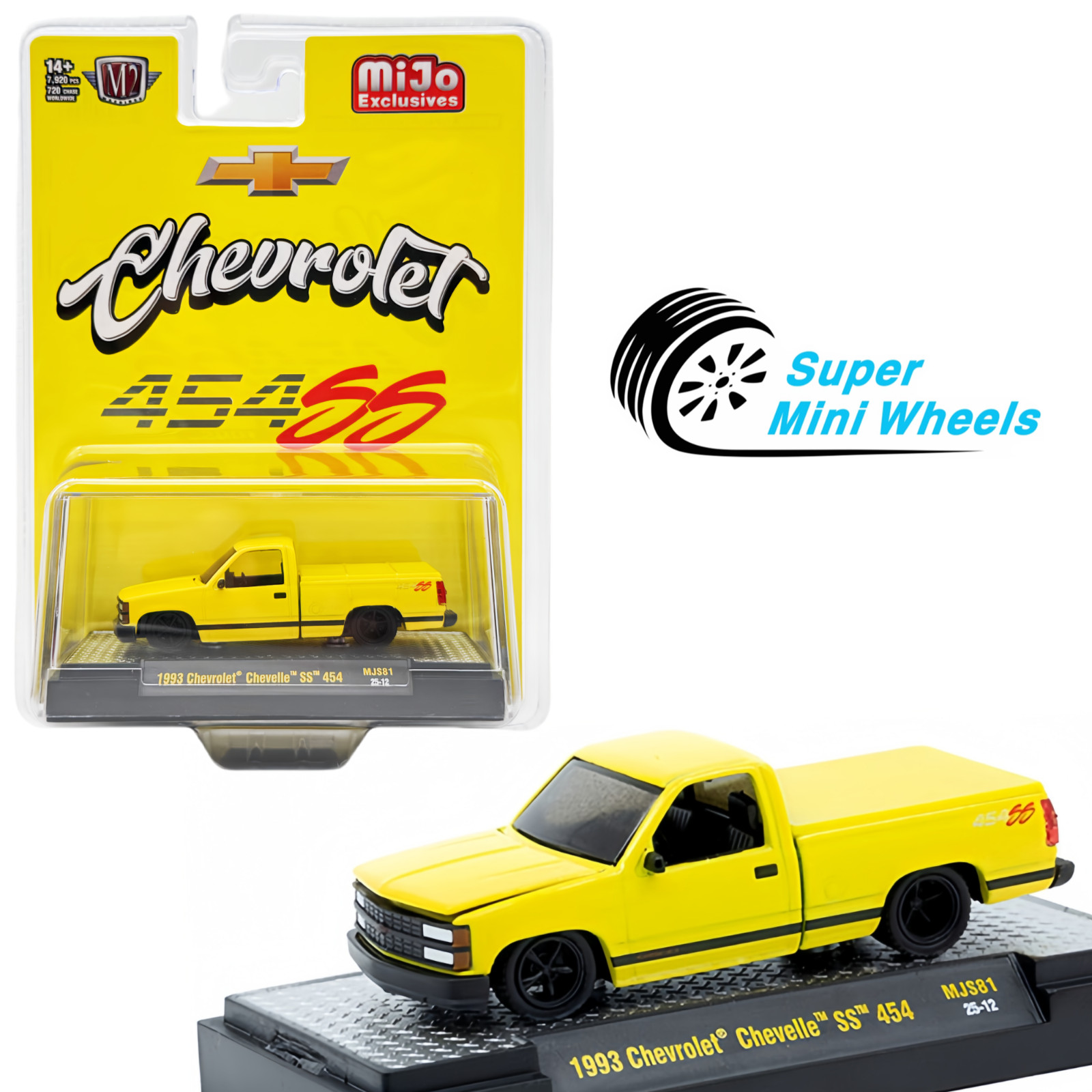 M2 Machines 1:64 1993 Chevrolet Chevelle SS 454 – Yellow – MiJo Exclusives