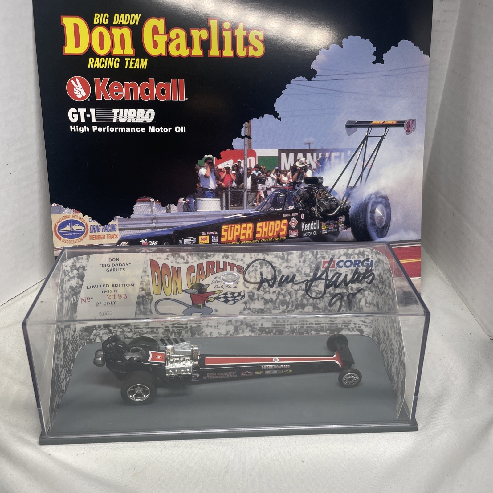 Corgi Don Garlits 1:43 1964 Dodge Dragster Tom McEwen Autographed LE 2193/3000