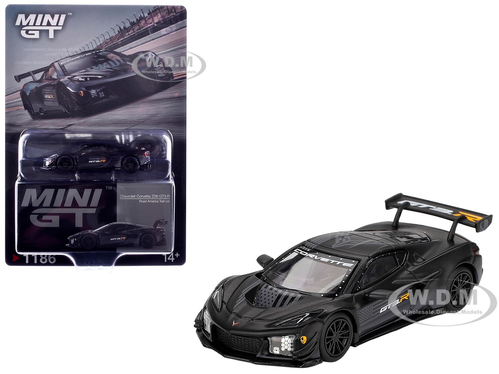 CHEVROLET CORVETTE Z06 GT3.R “ROAD AMERICA TEST CAR” 1/64 BY MINI GT MGT01186