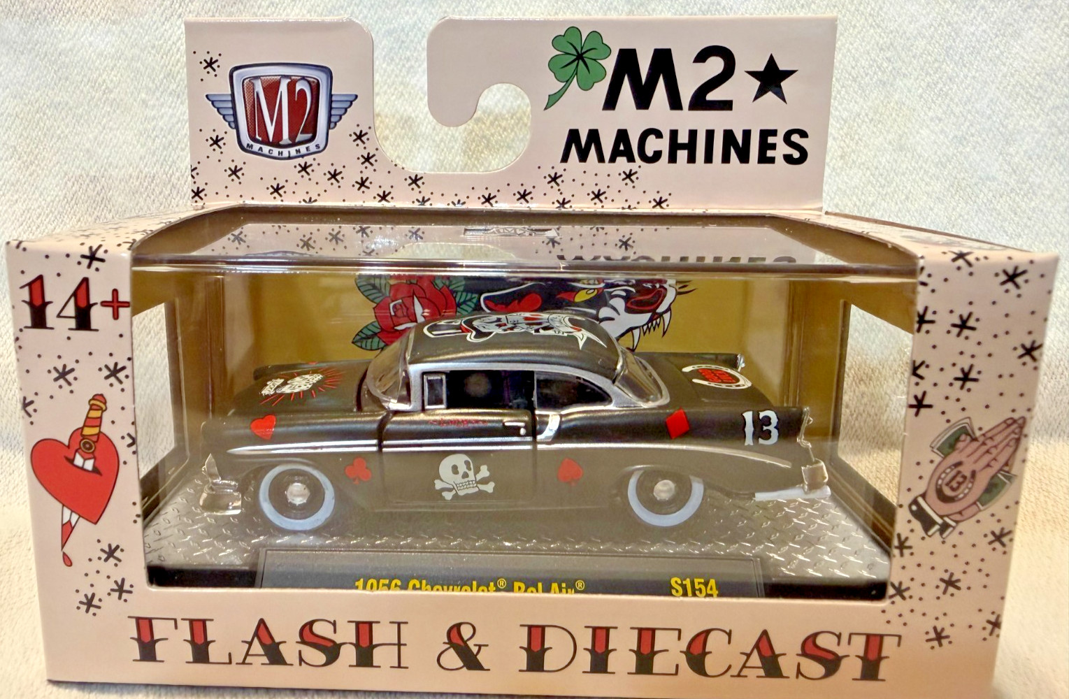 M2 MACHINES – FLASH & DIECAST – 1956 CHEVROLET BEL AIR – CLASSIC TATTOOING – NEW