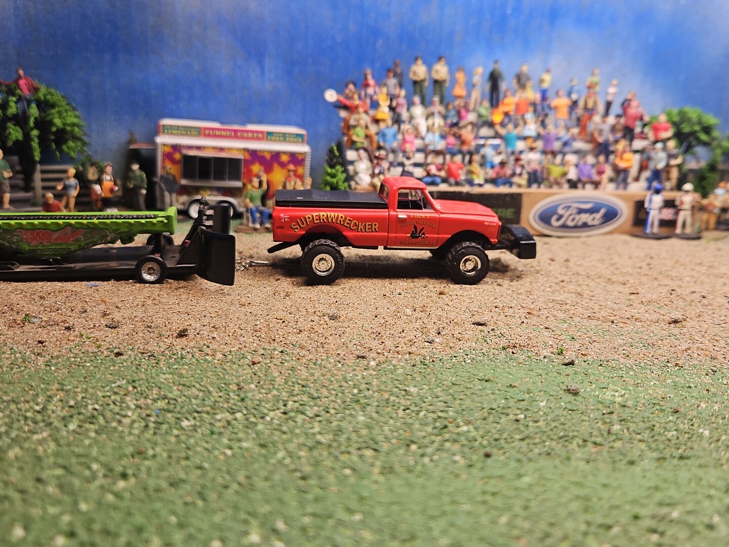 CUSTOM BUILT 1:64 C10 GreenLight 1968 HOT ROD PULLING TRUCK puller CHEVEROLETdcp